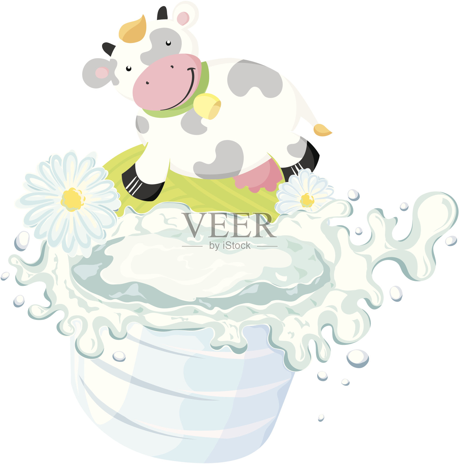 杯牛奶插画图片素材