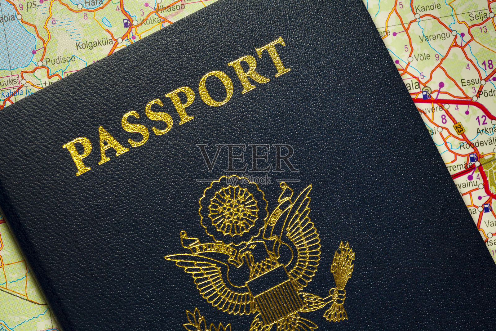 美利坚合众国护照。照片摄影图片