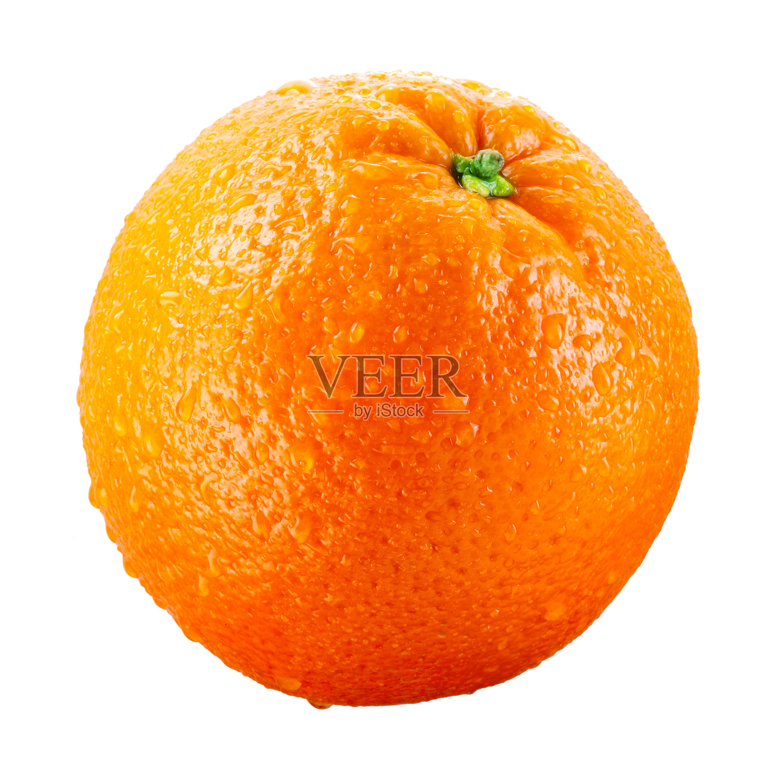 橙色水果，白色背景上有孤立的水滴照片摄影图片