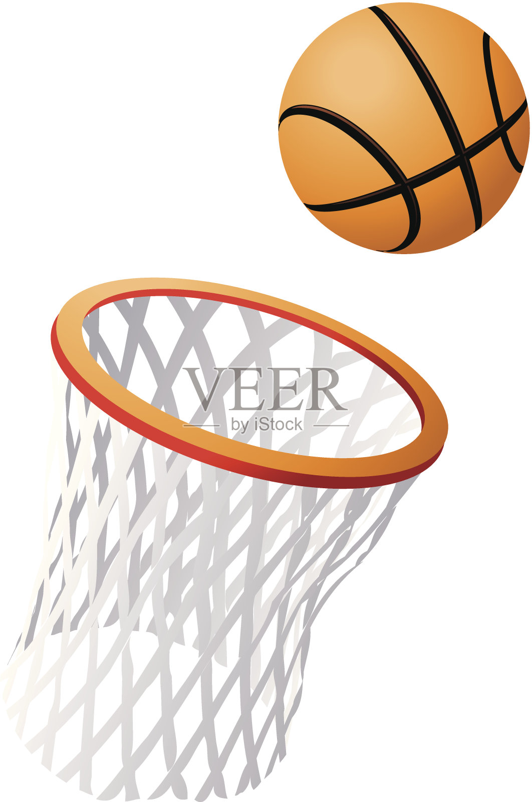 篮球篮球C插画图片素材