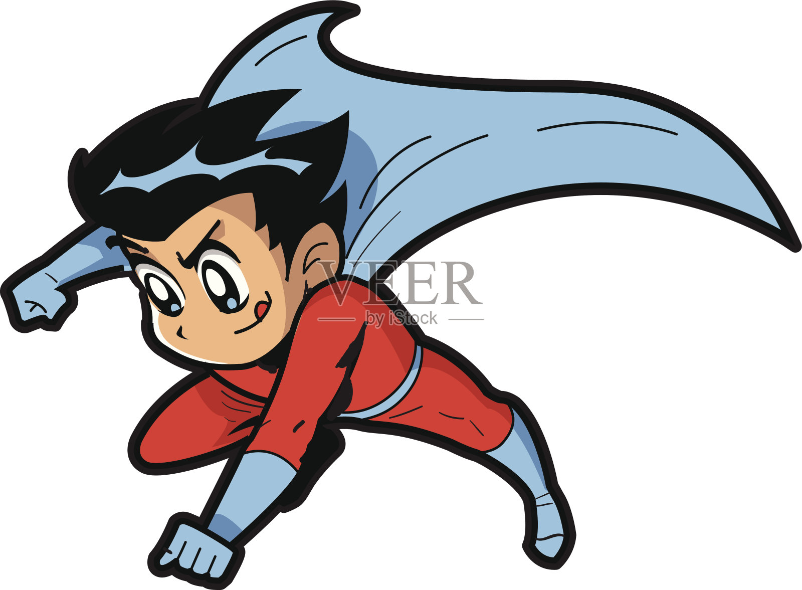 动漫男孩超级英雄设计元素图片