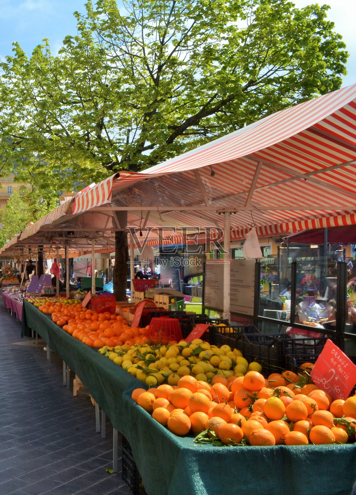 Nizza,科斯塔Azzurra。食品市场照片摄影图片