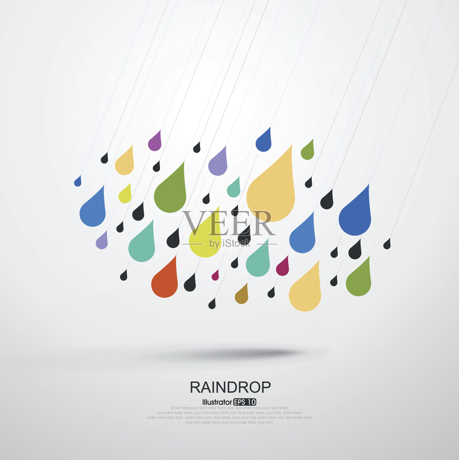 雨滴,矢量图插画图片素材