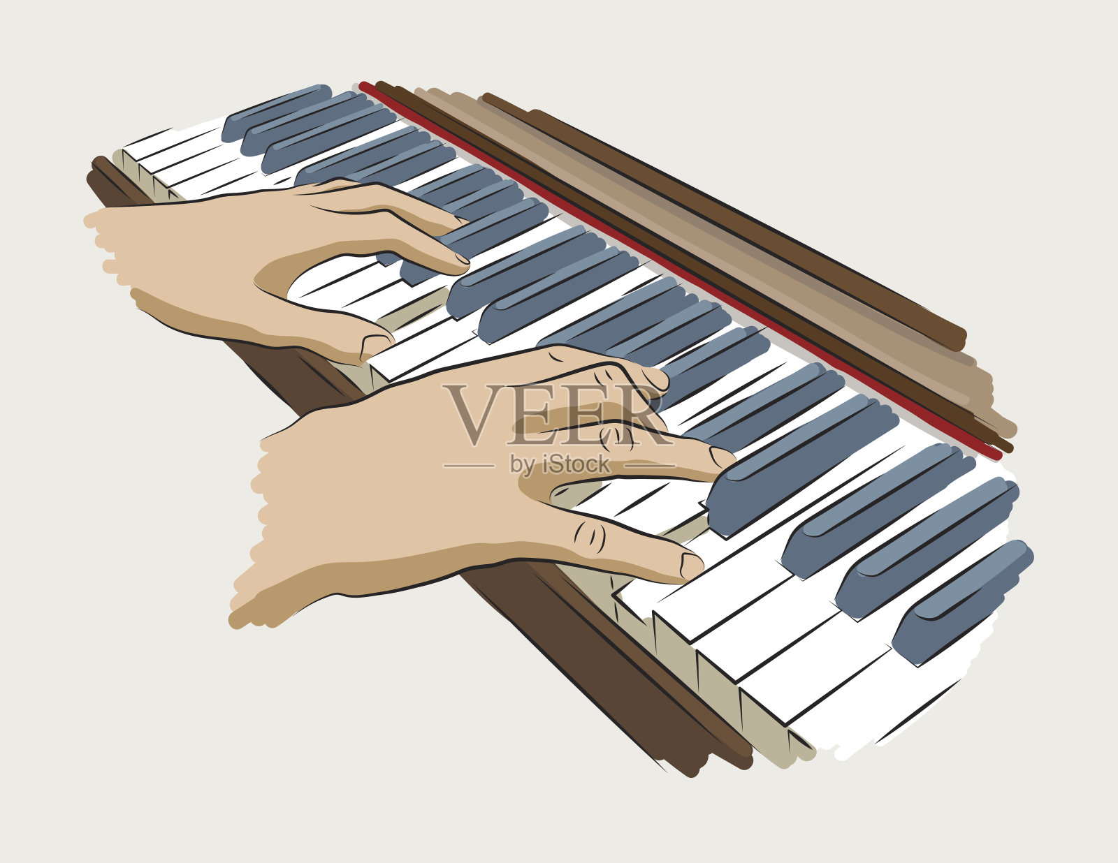 弹钢琴设计元素图片