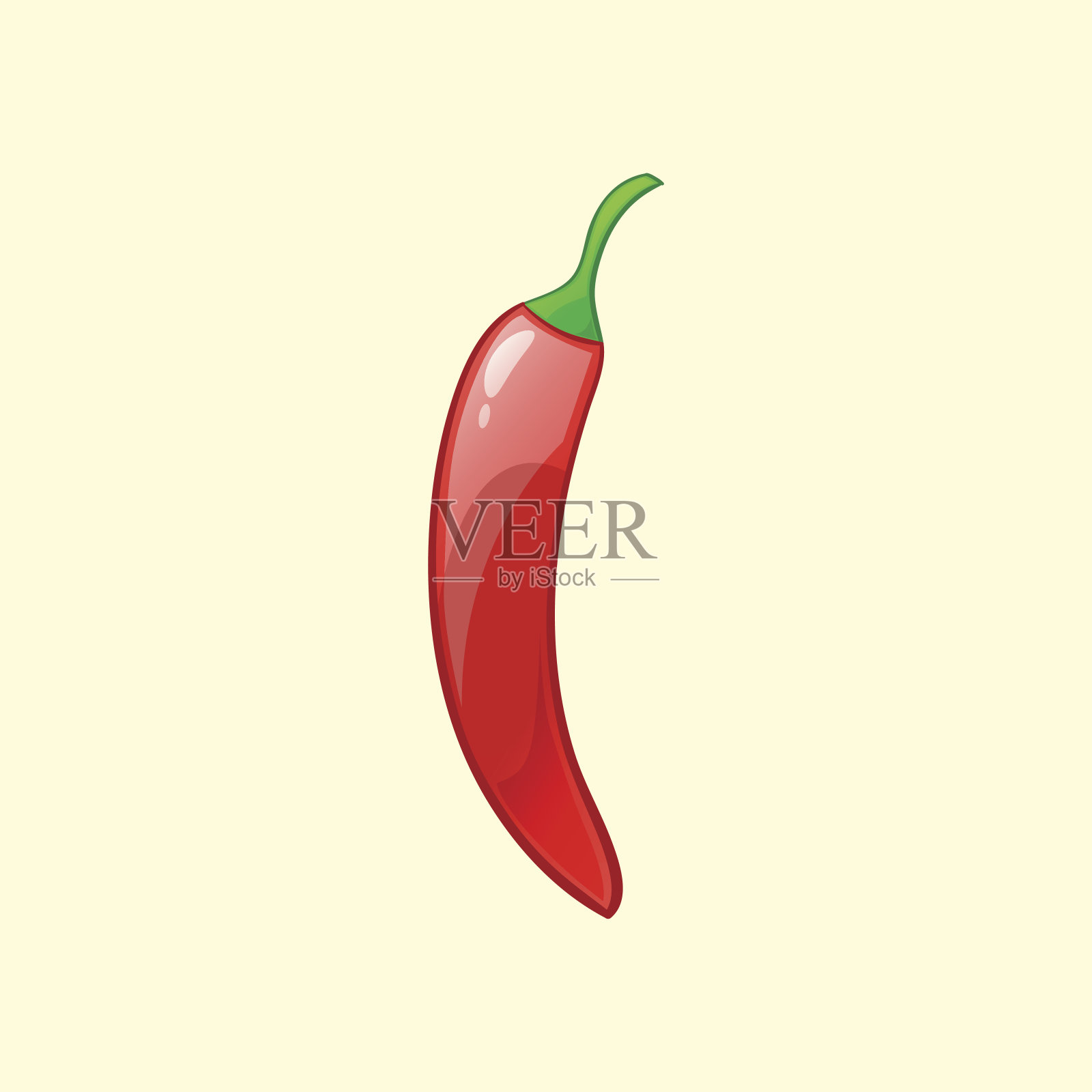成熟美味的辣椒。矢量图插画图片素材