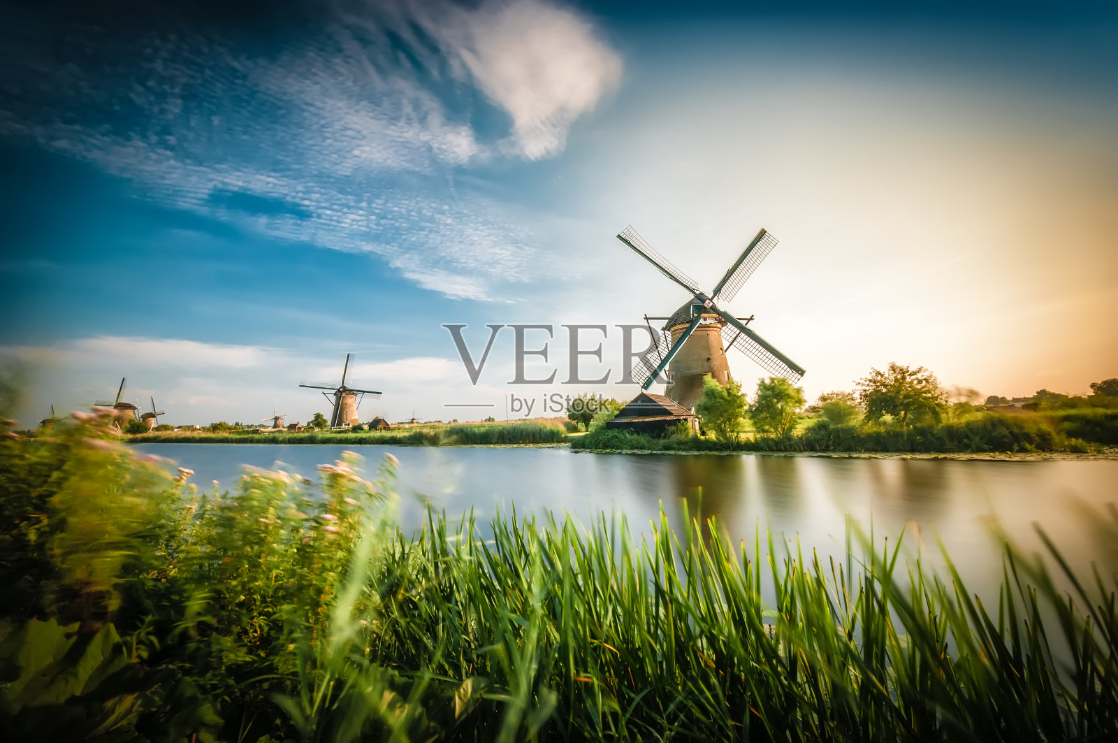 风车在鹿特丹附近照片摄影图片