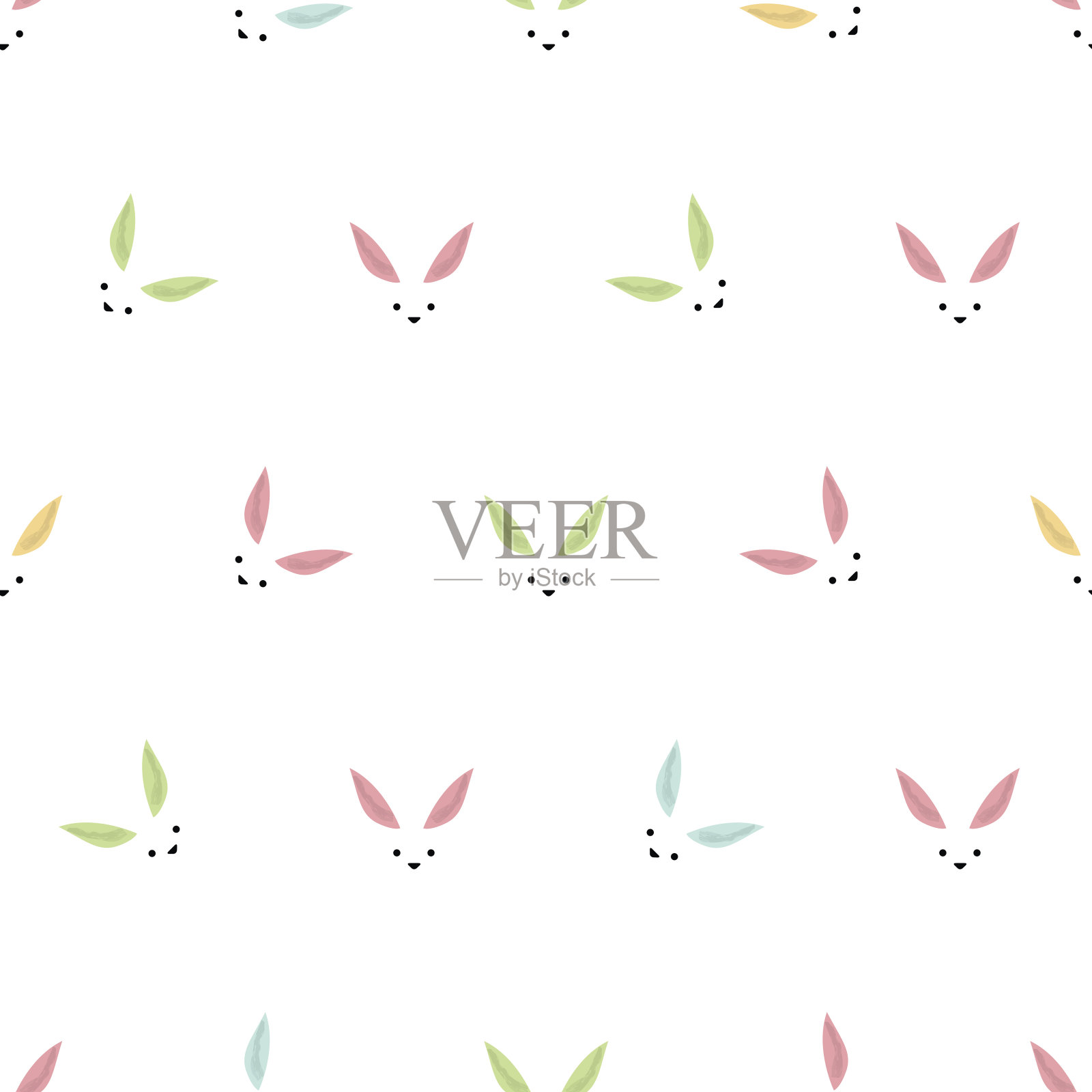 复活节兔子的背景设计元素图片