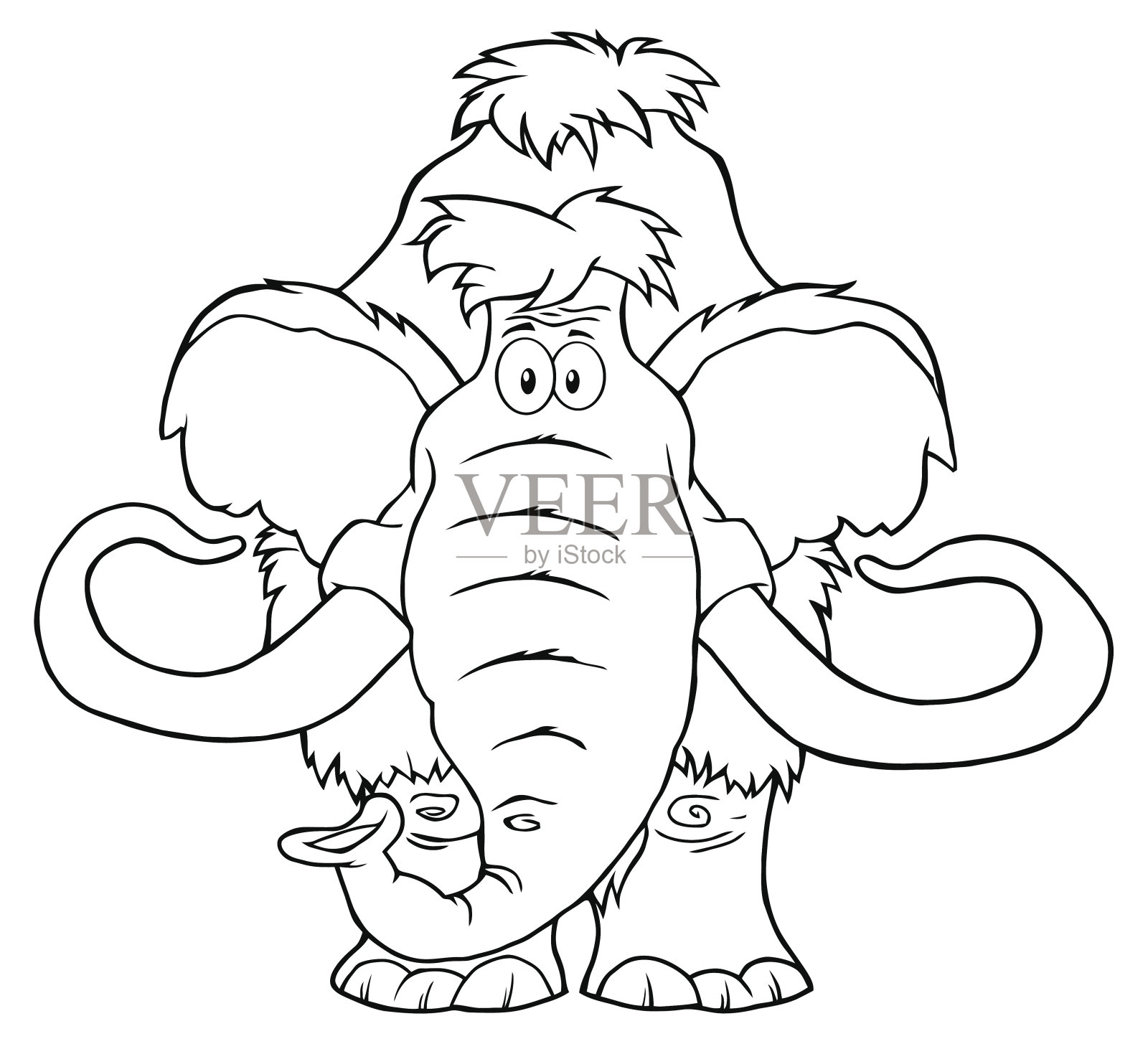 猛犸象怎么画霸气图片