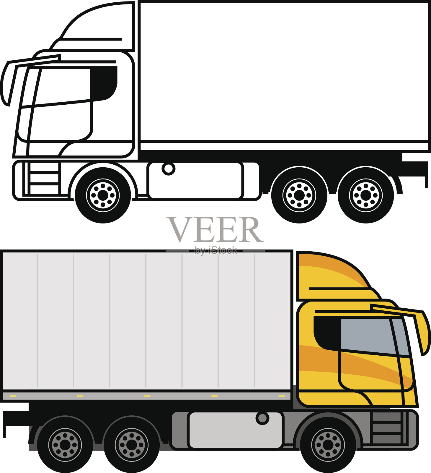 交付,运货卡车插画图片素材
