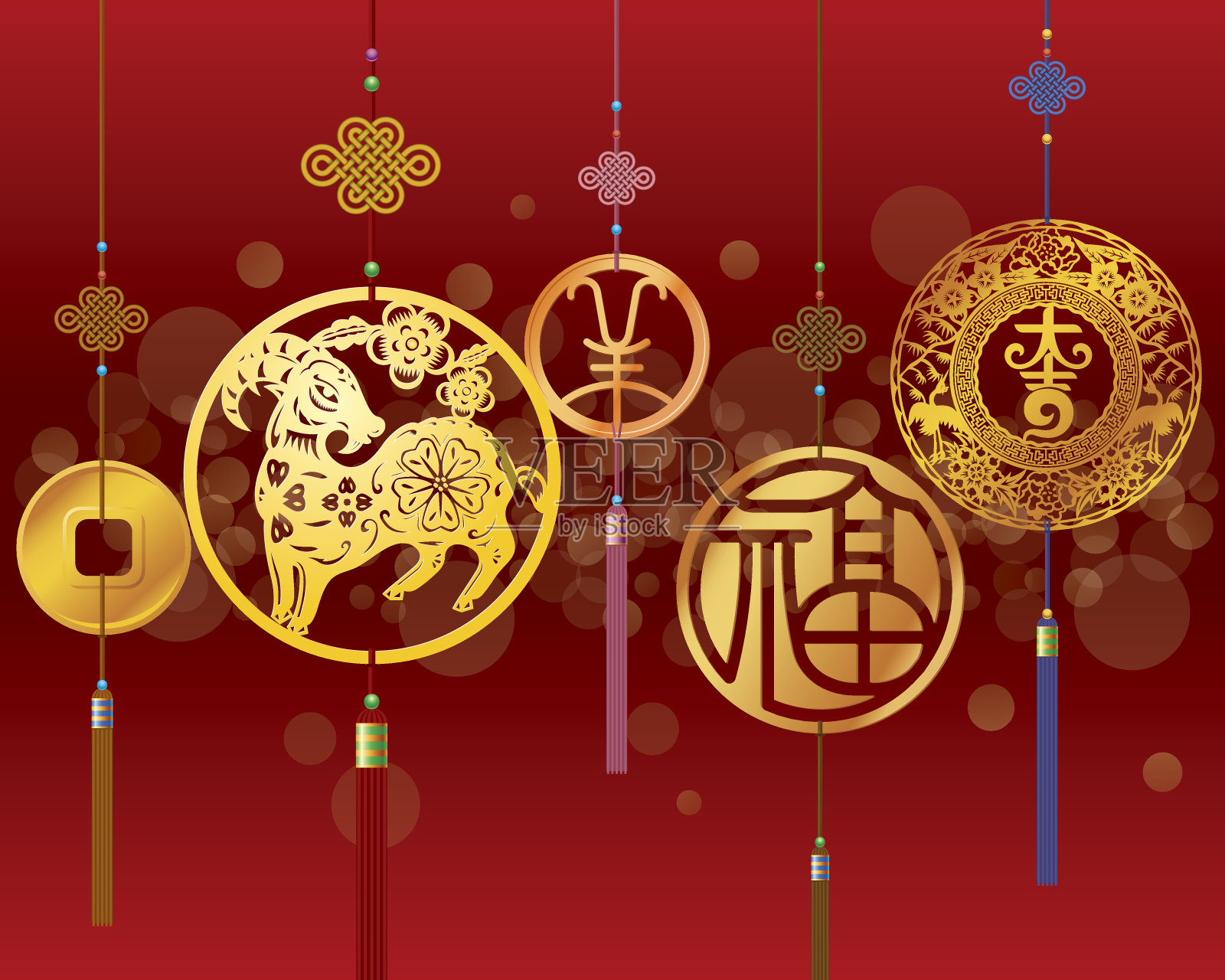 中国新年装饰背景插画图片素材