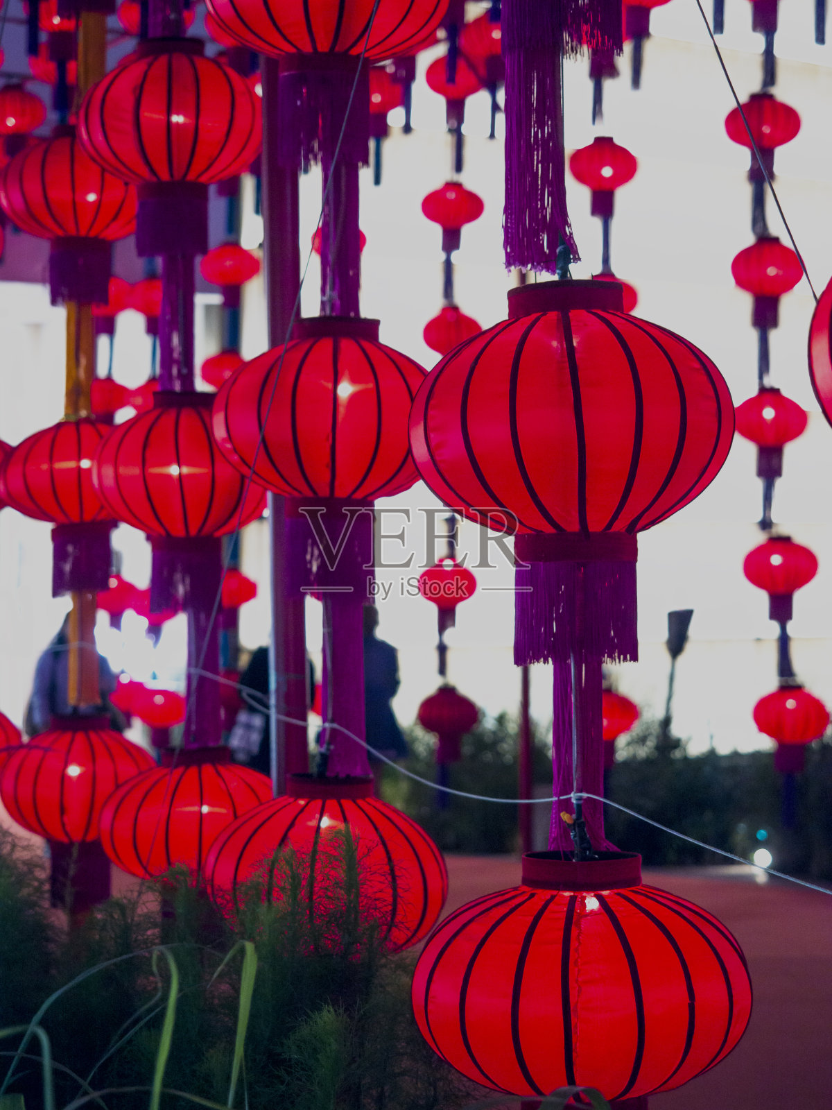 中国灯笼，中国新年。照片摄影图片