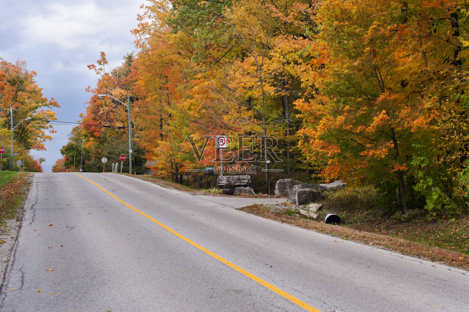 高速公路在秋天照片摄影图片