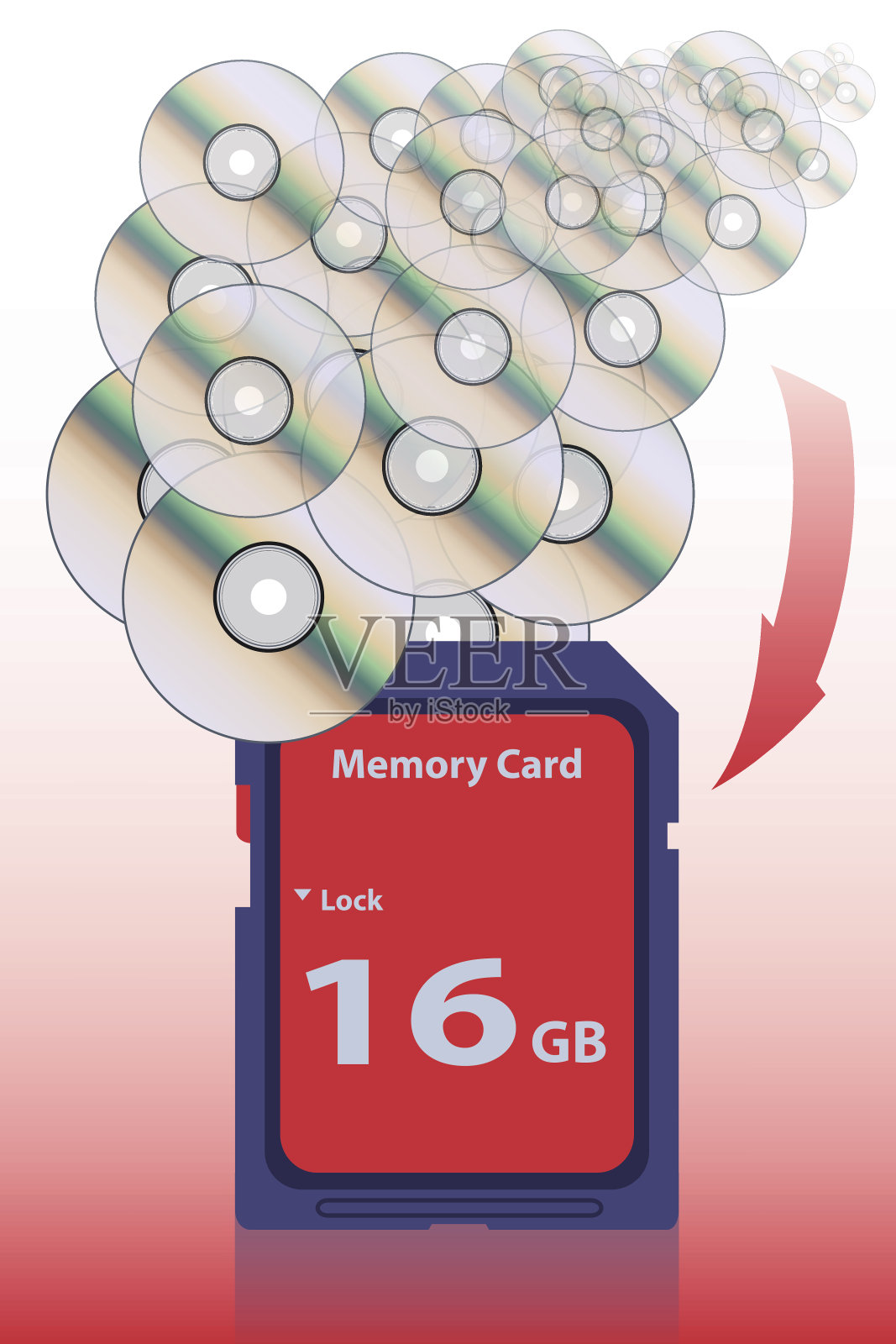 记忆卡与光盘插画图片素材