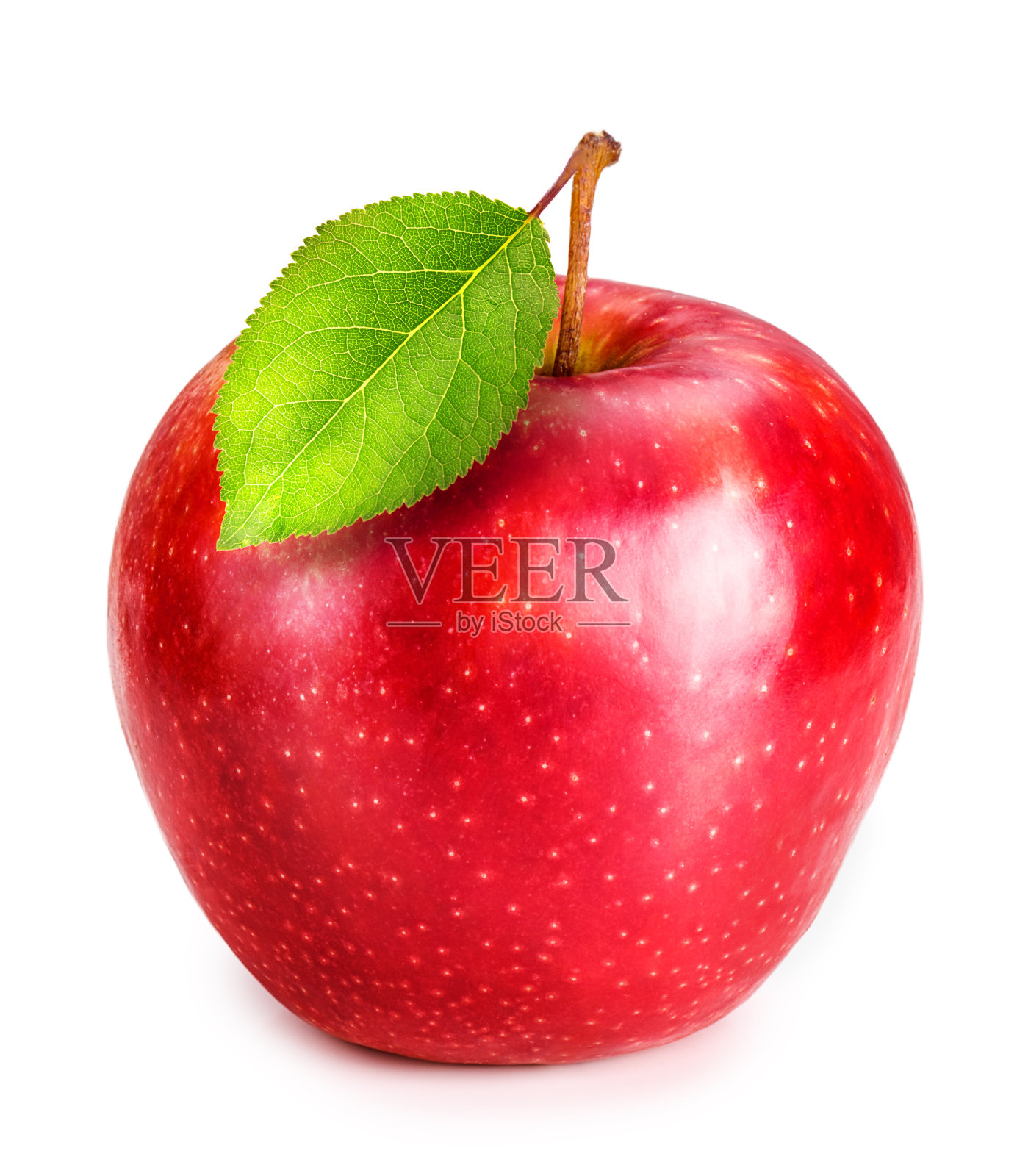 红苹果，绿叶子照片摄影图片