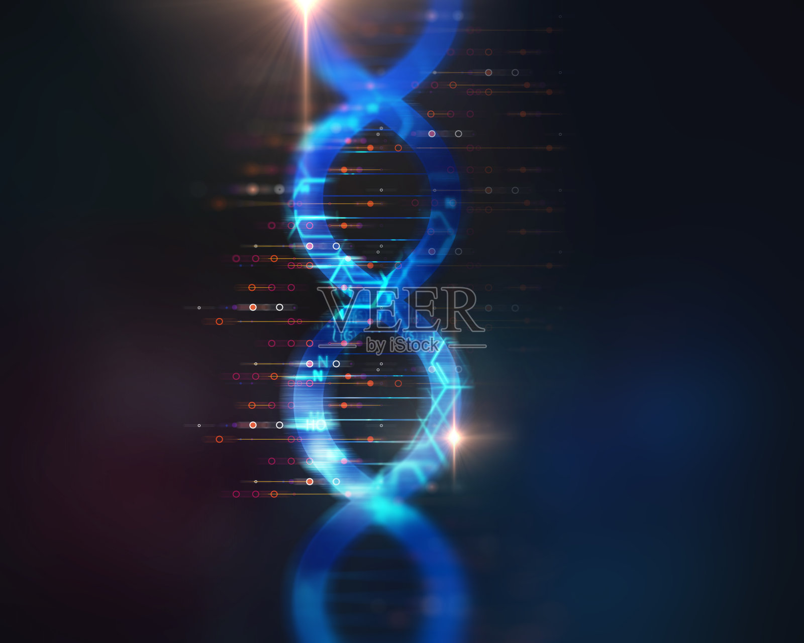 DNA分子的抽象技术背景照片摄影图片