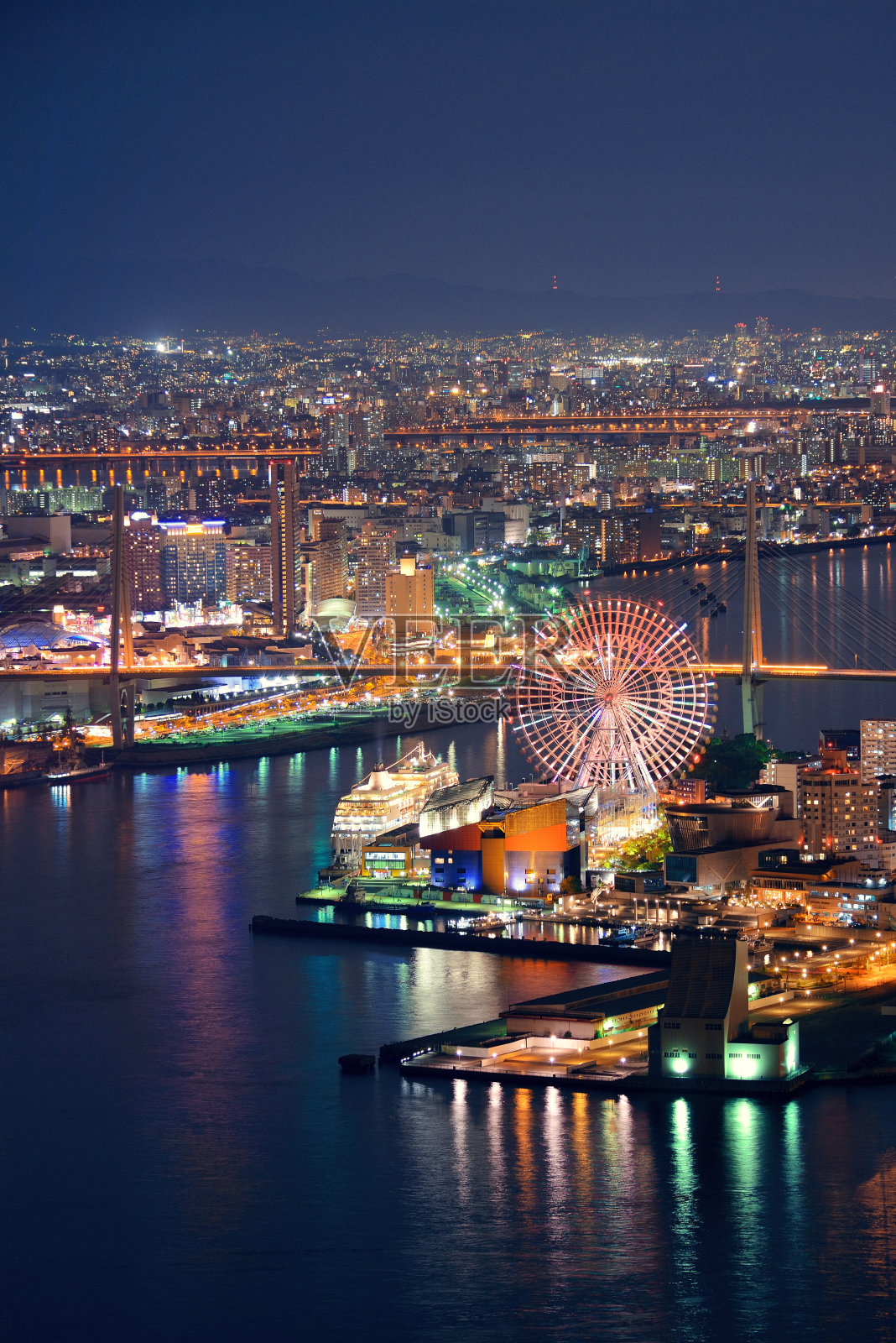 大阪夜景照片摄影图片