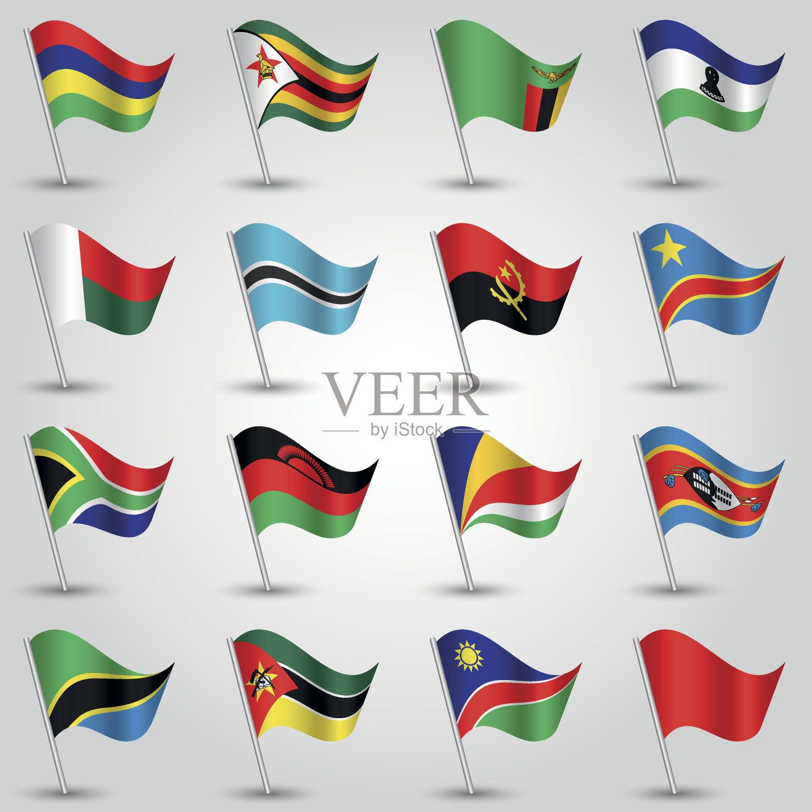 非洲信息图表元素旗帜非洲文化和传统插画图片素材_ID:129736467-Veer图库