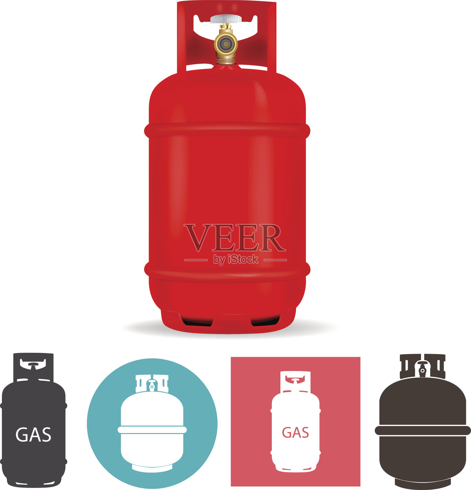 丙烷气体容器插画图片素材