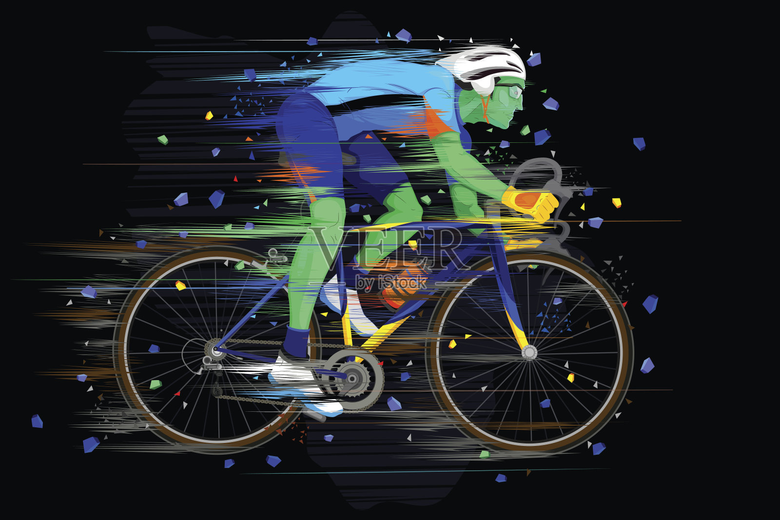 运动员做自行车插画图片素材