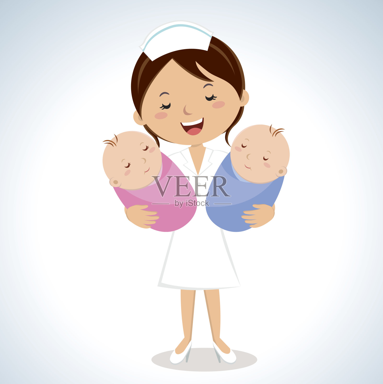 孕妇护士插画图片素材
