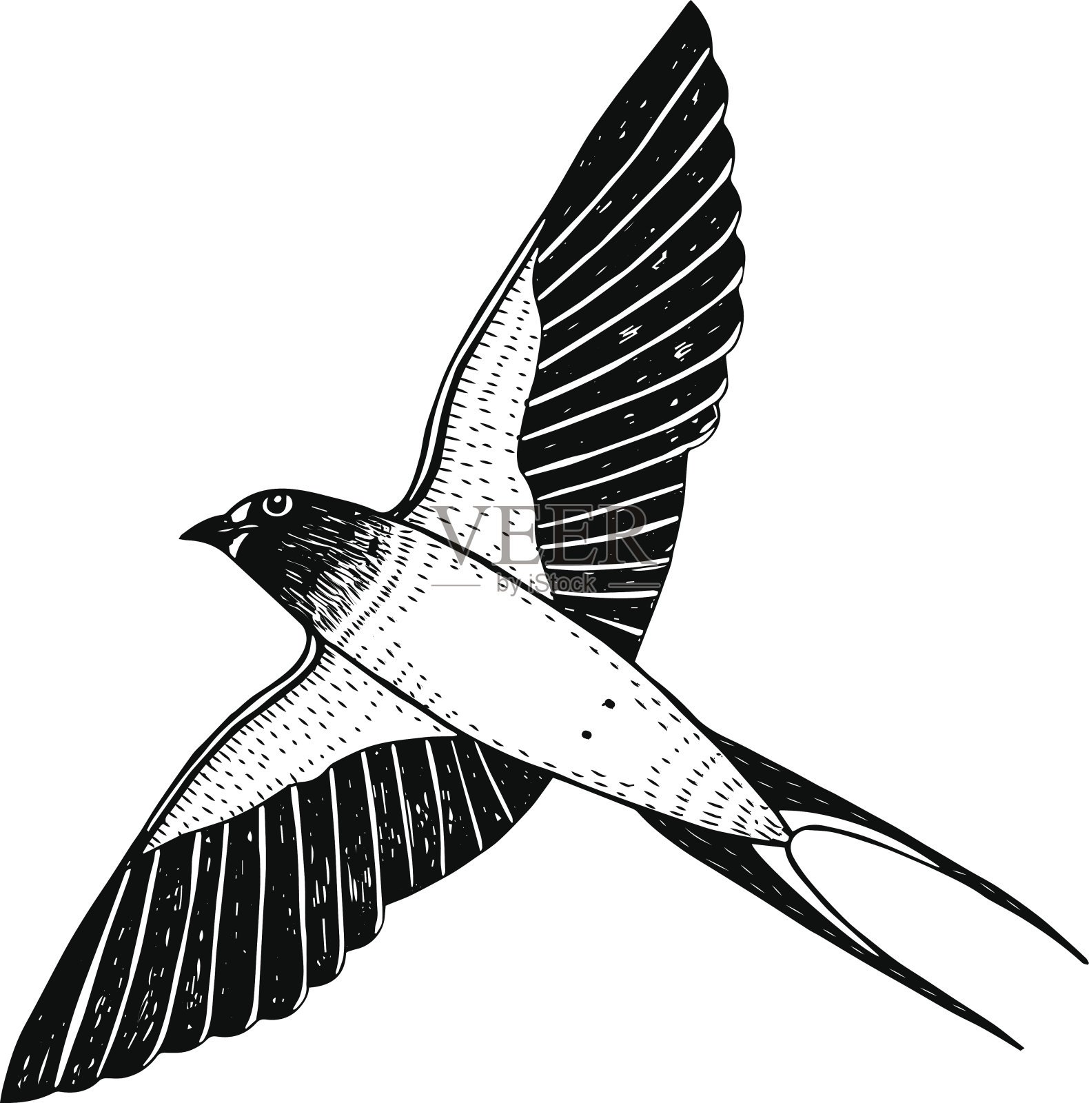 一只飞翔的燕子设计元素图片
