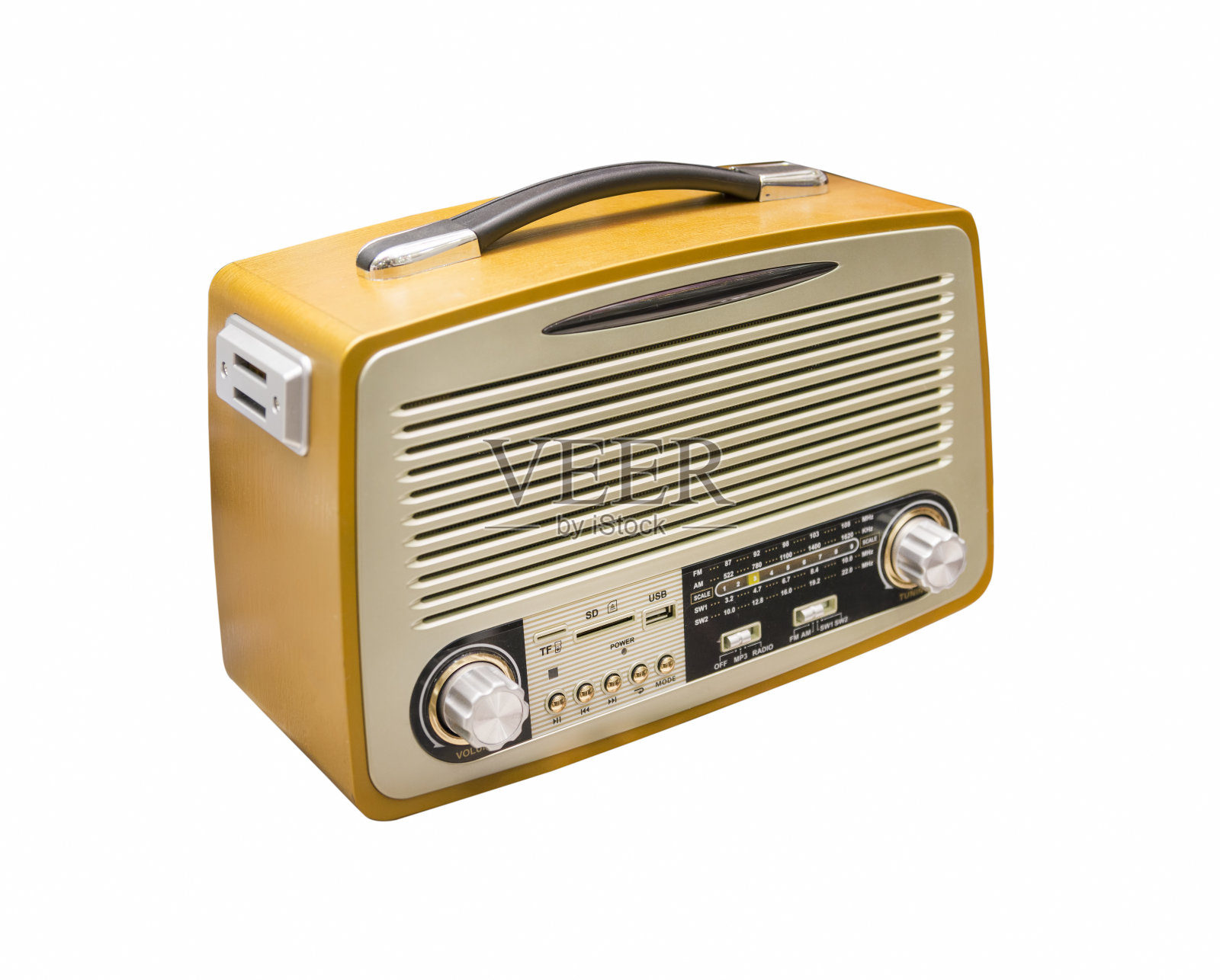 黄色复古收音机照片摄影图片