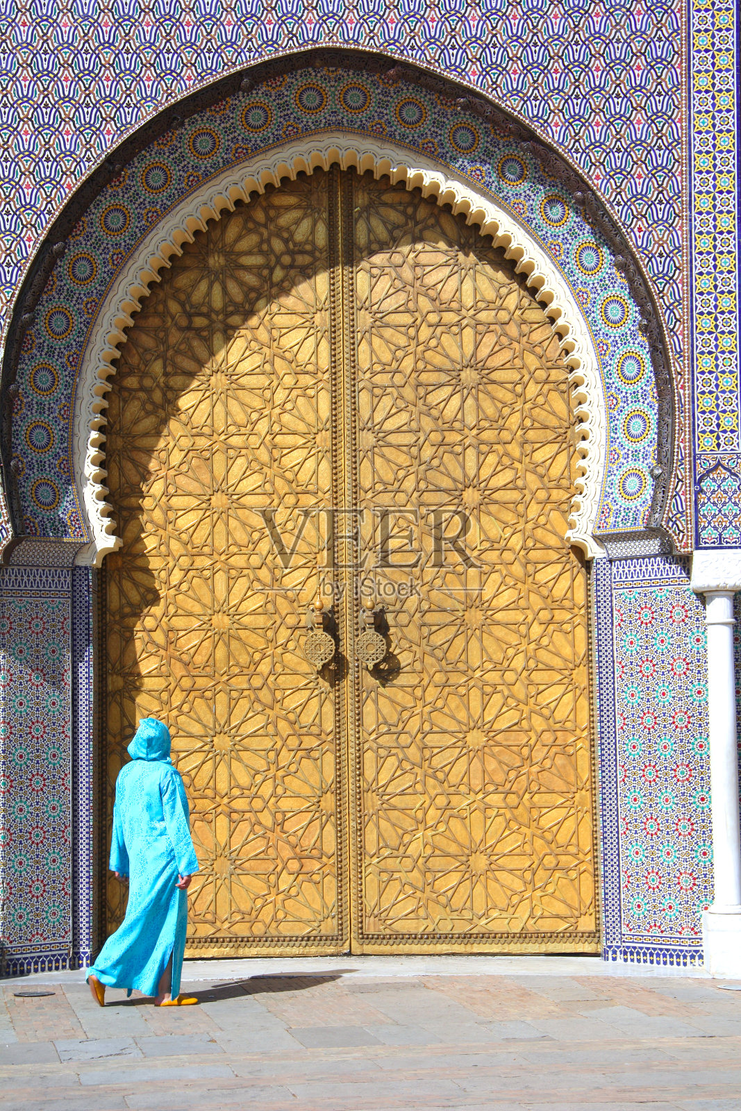 摩洛哥非斯皇宫大门照片摄影图片