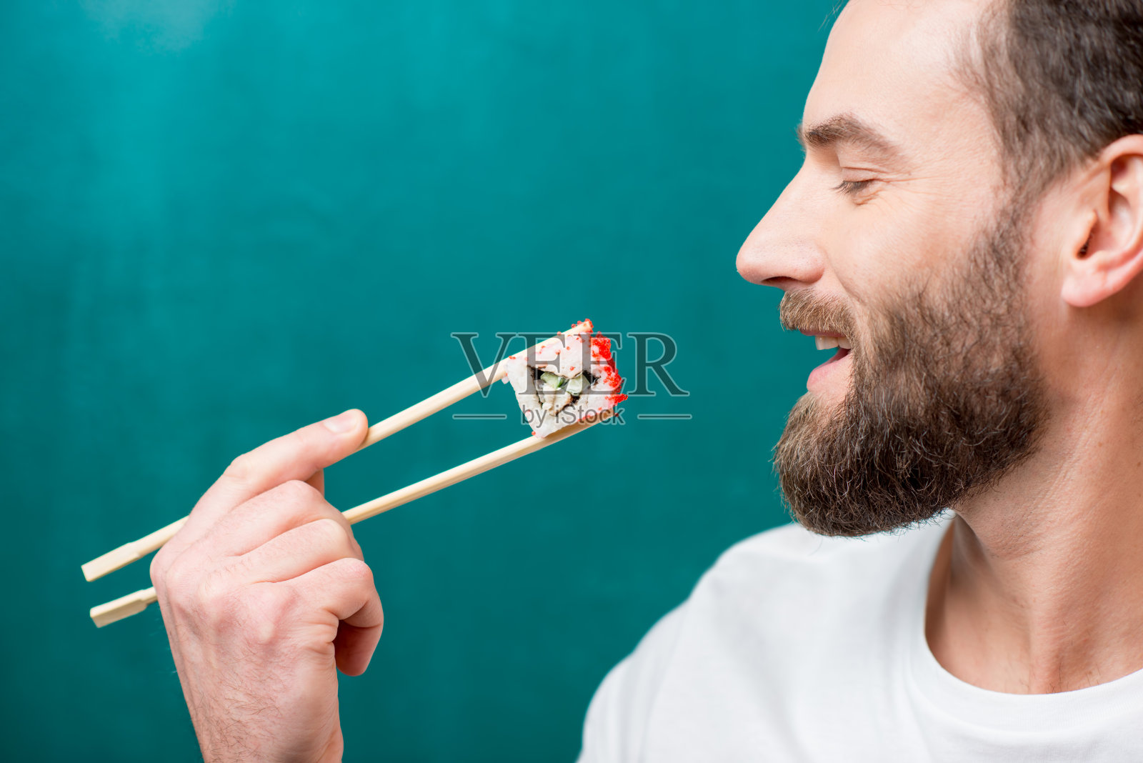 人的寿司照片摄影图片