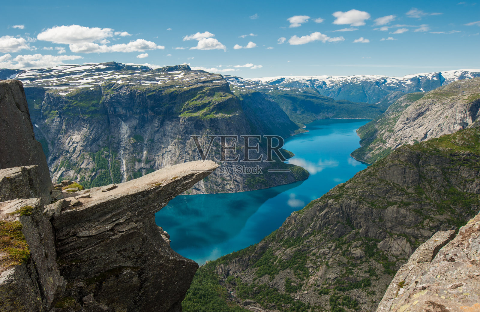 巨魔之舌石，挪威照片摄影图片