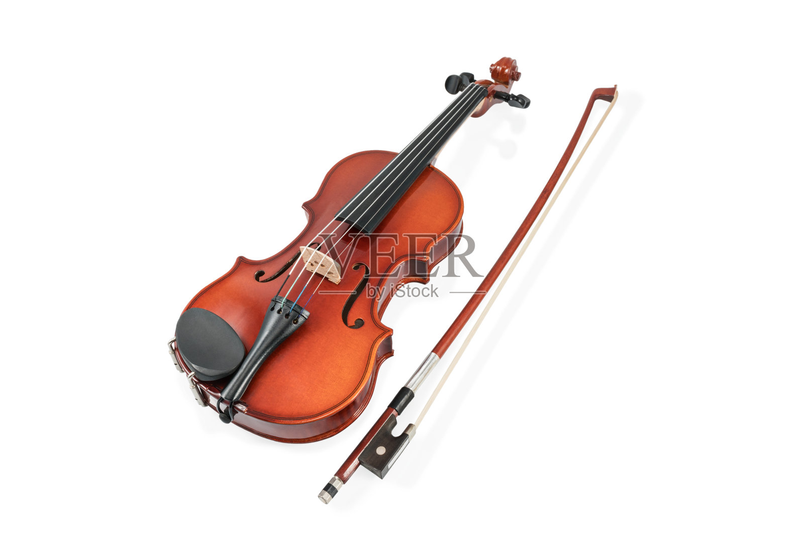 白色的小提琴和弓照片摄影图片