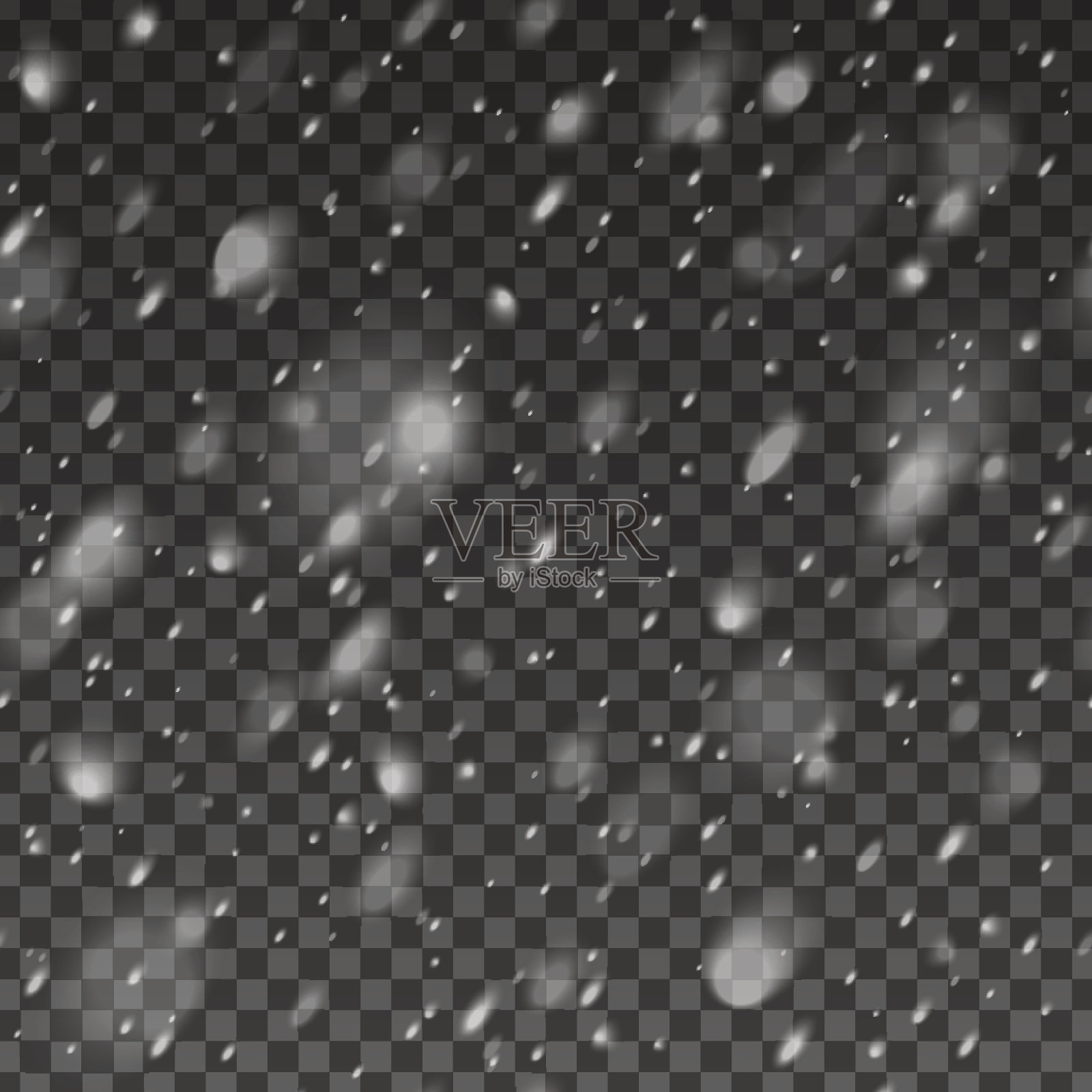 雪覆盖效果的透明背景插画图片素材