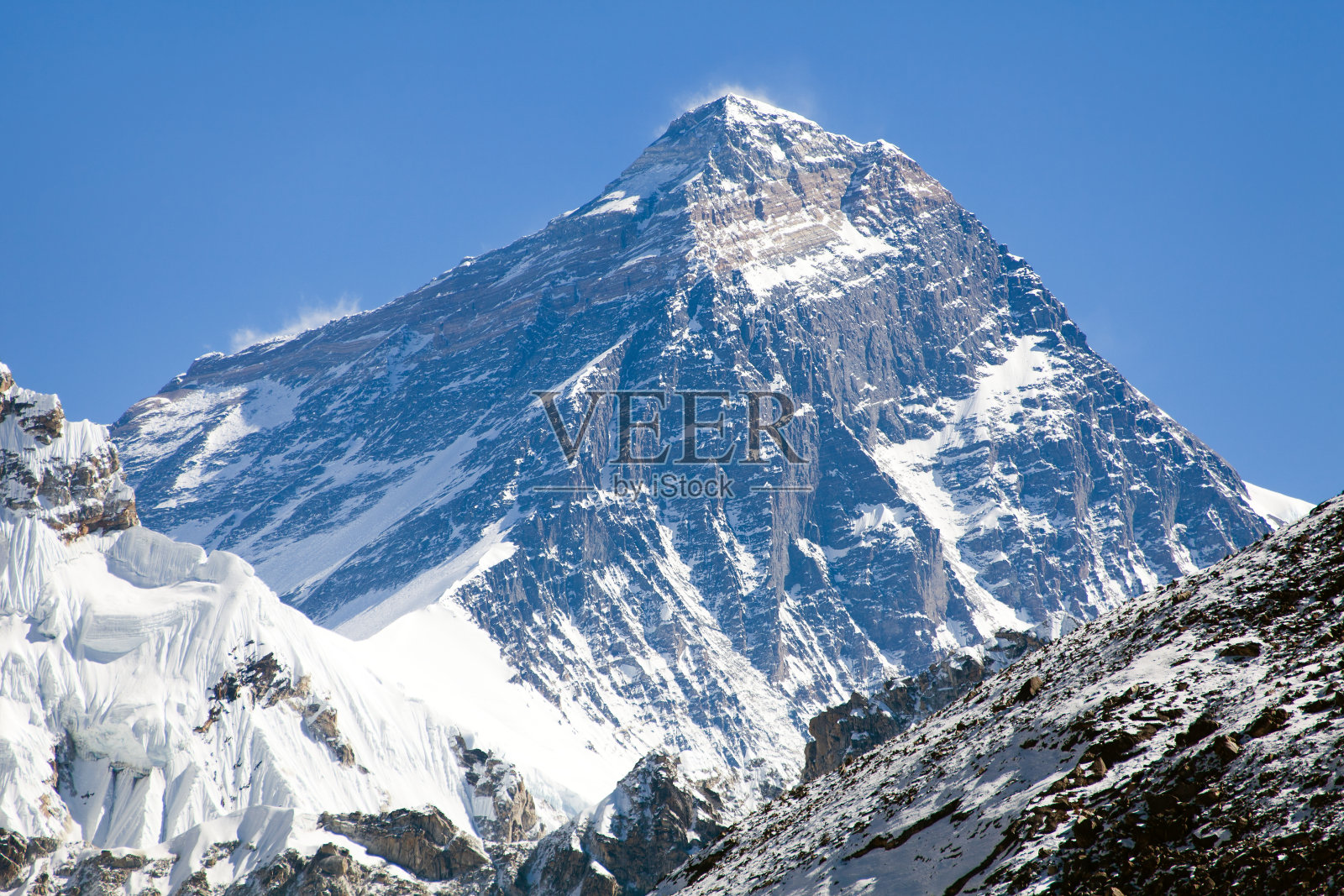 珠穆朗玛峰之巅-通往珠穆朗玛峰大本营的路-尼泊尔照片摄影图片