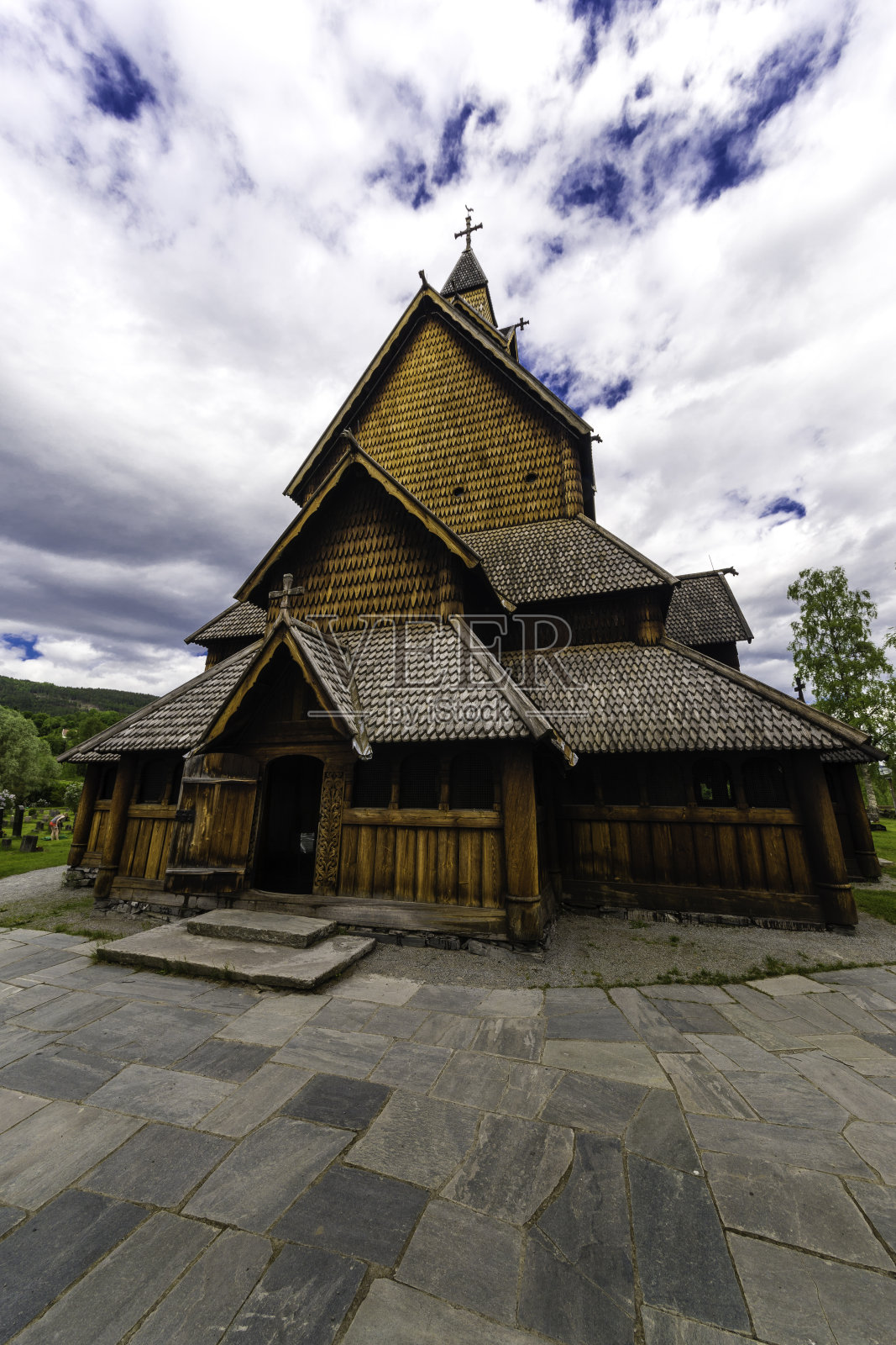挪威的赫达尔木板教堂照片摄影图片
