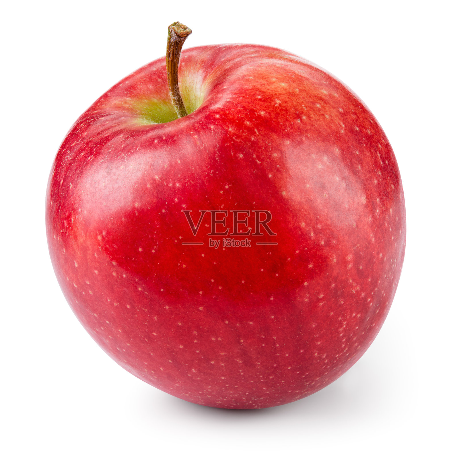 新鲜的红苹果，孤立在白色上。剪切路径。照片摄影图片