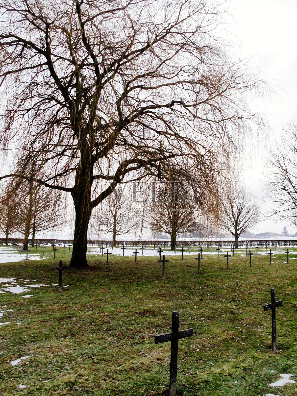 弗拉维尔曼多维勒的德国一战军人公墓照片摄影图片