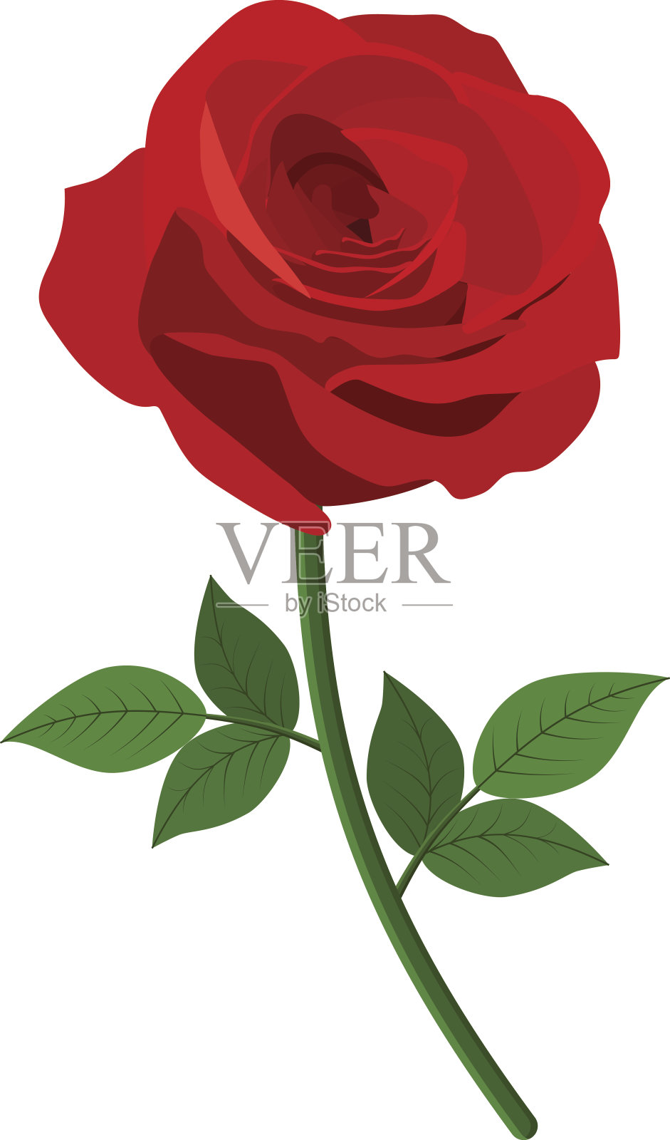 红玫瑰图标设计元素图片
