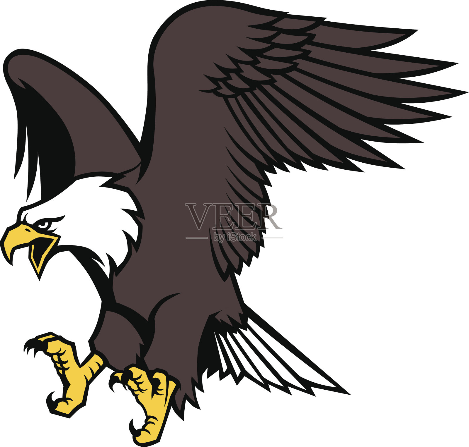 鹰飞的吉祥物设计元素图片