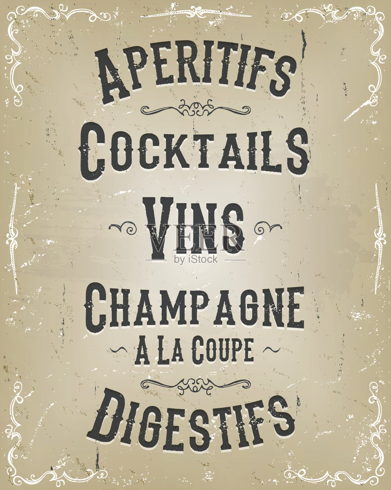 酒精和饮料海报菜单插画图片素材
