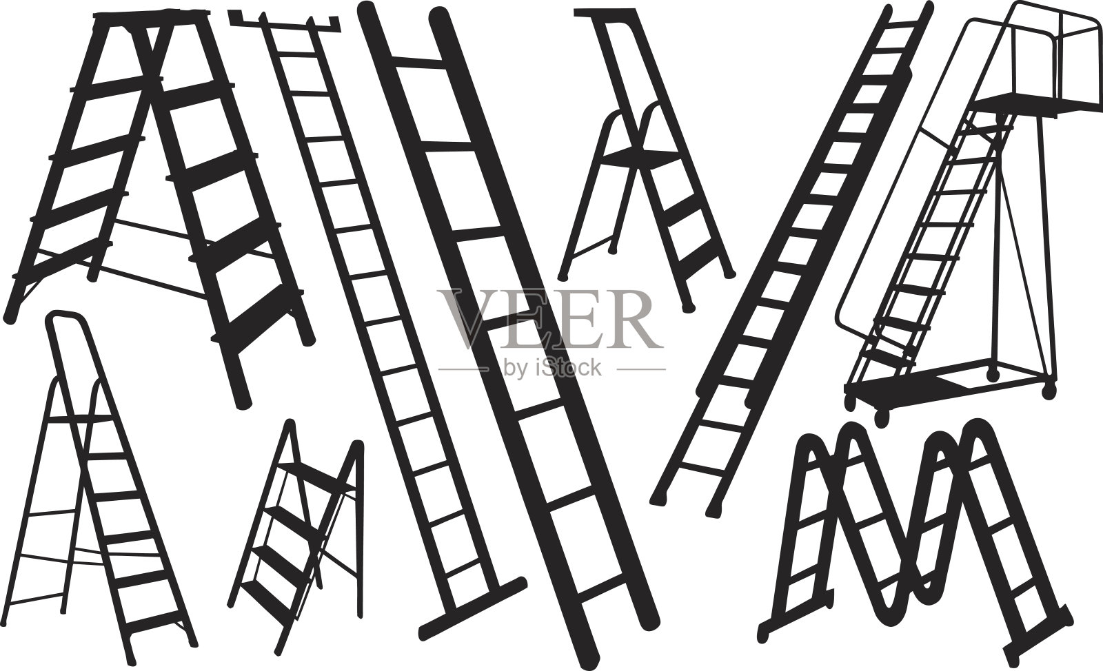 梯子插画图片素材