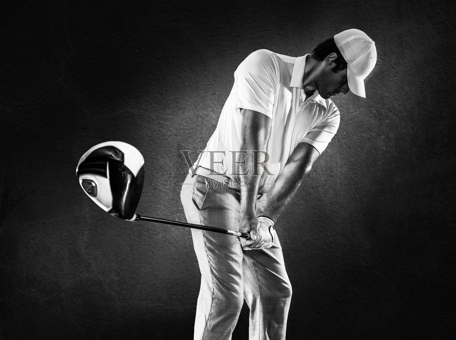 B&W 高尔夫球手照片摄影图片
