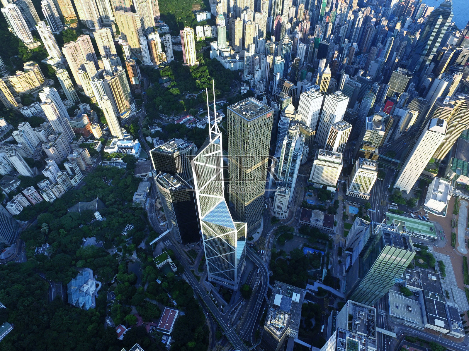 香港市区鸟瞰图照片摄影图片