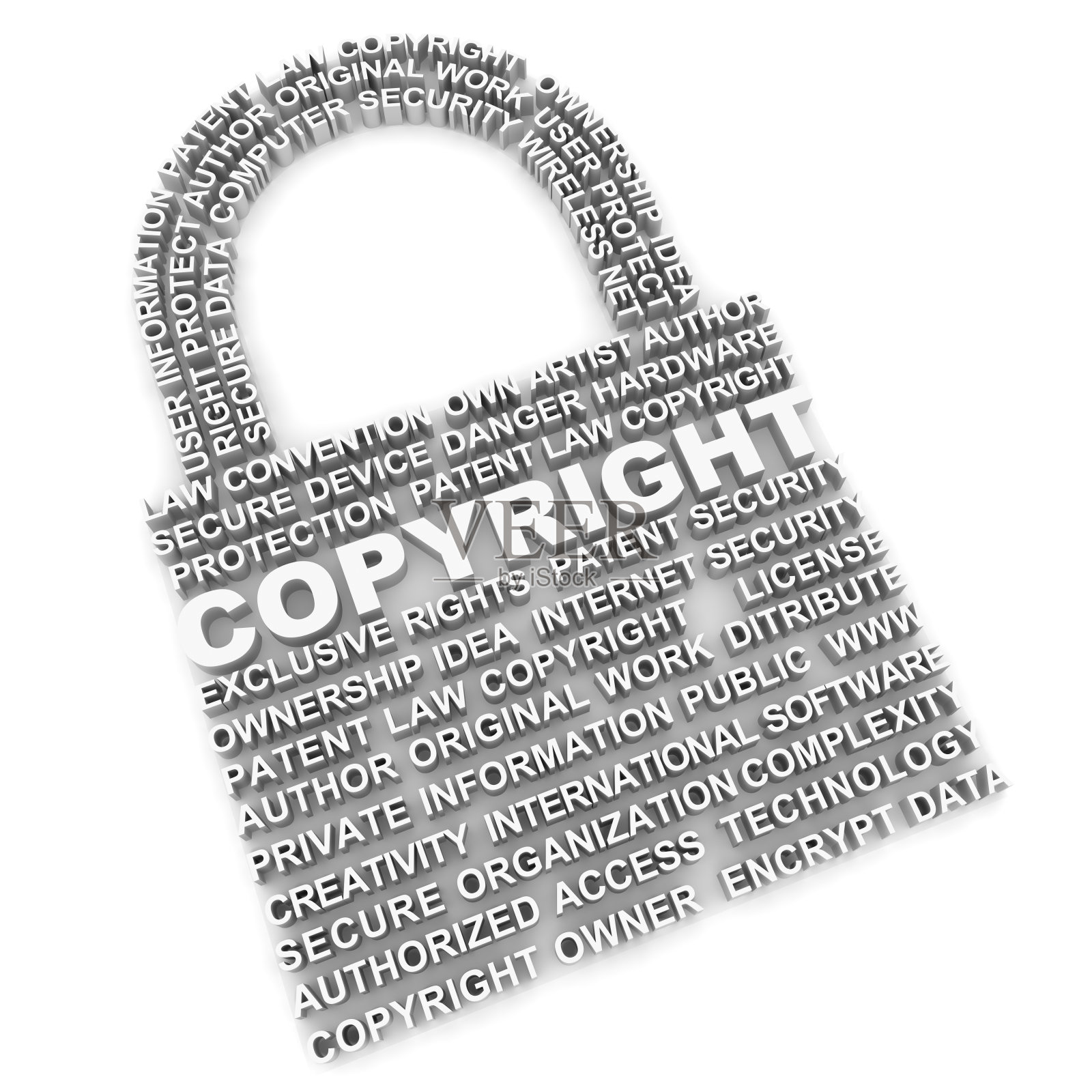版权安全锁概念照片摄影图片
