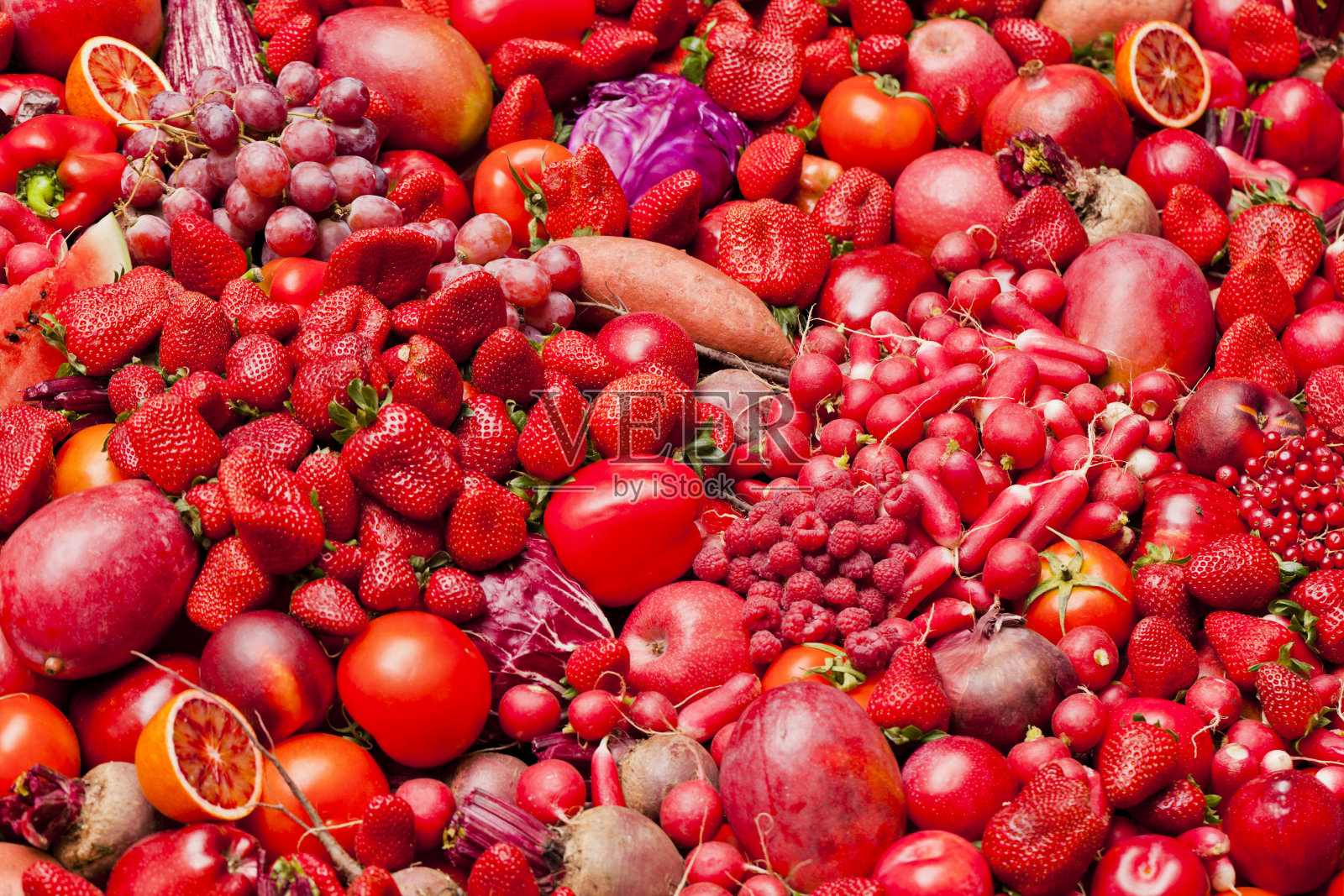 红色水果和蔬菜照片摄影图片