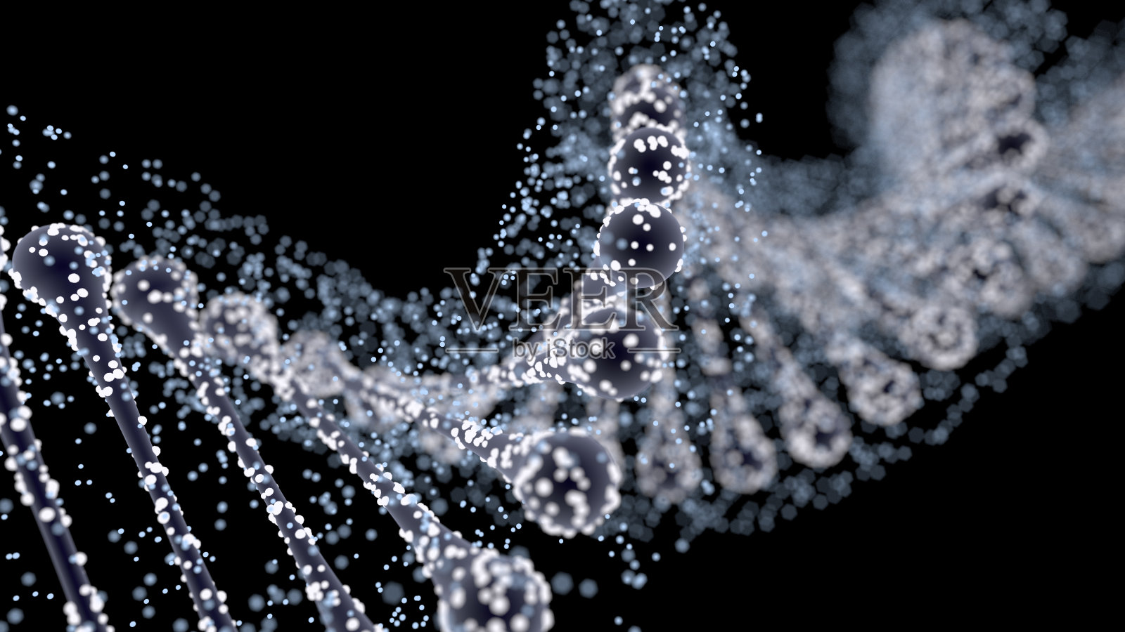 DNA链螺旋结构照片摄影图片