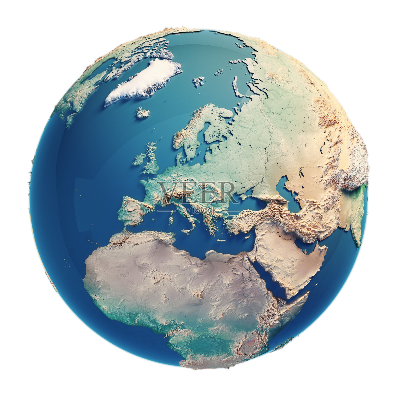 欧洲3D渲染行星地球照片摄影图片
