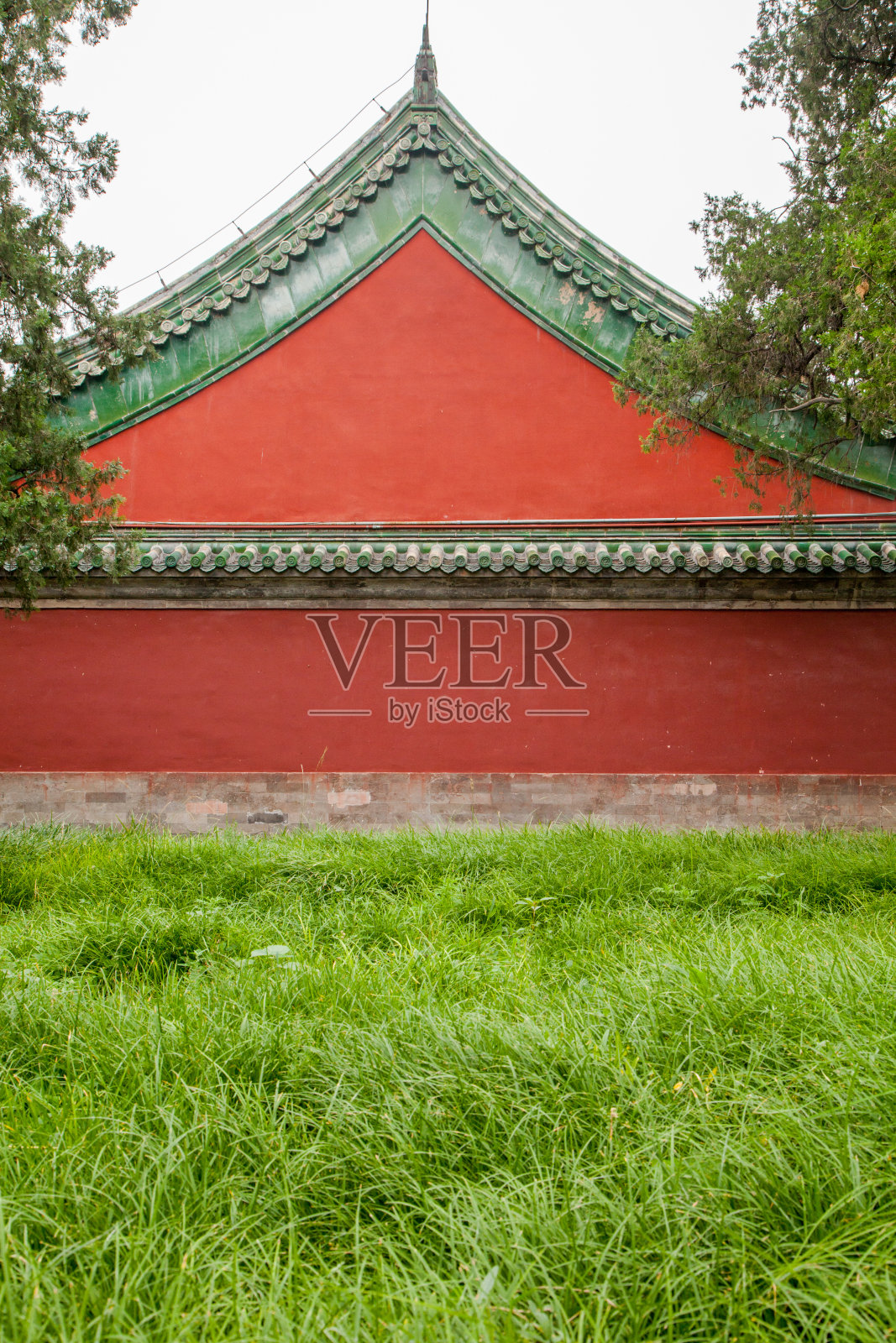 中国式的红墙。照片摄影图片