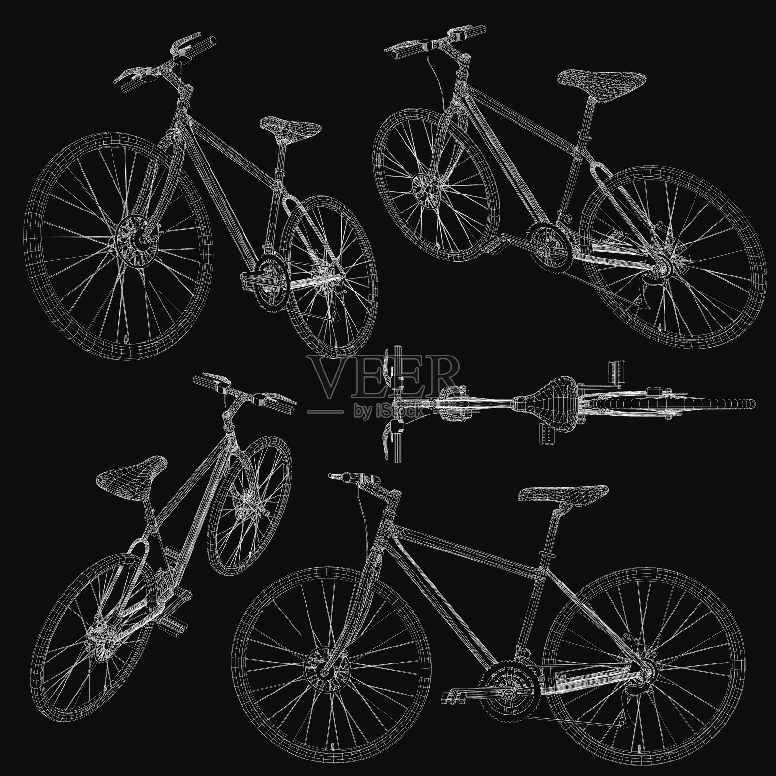自行车向量设计元素图片