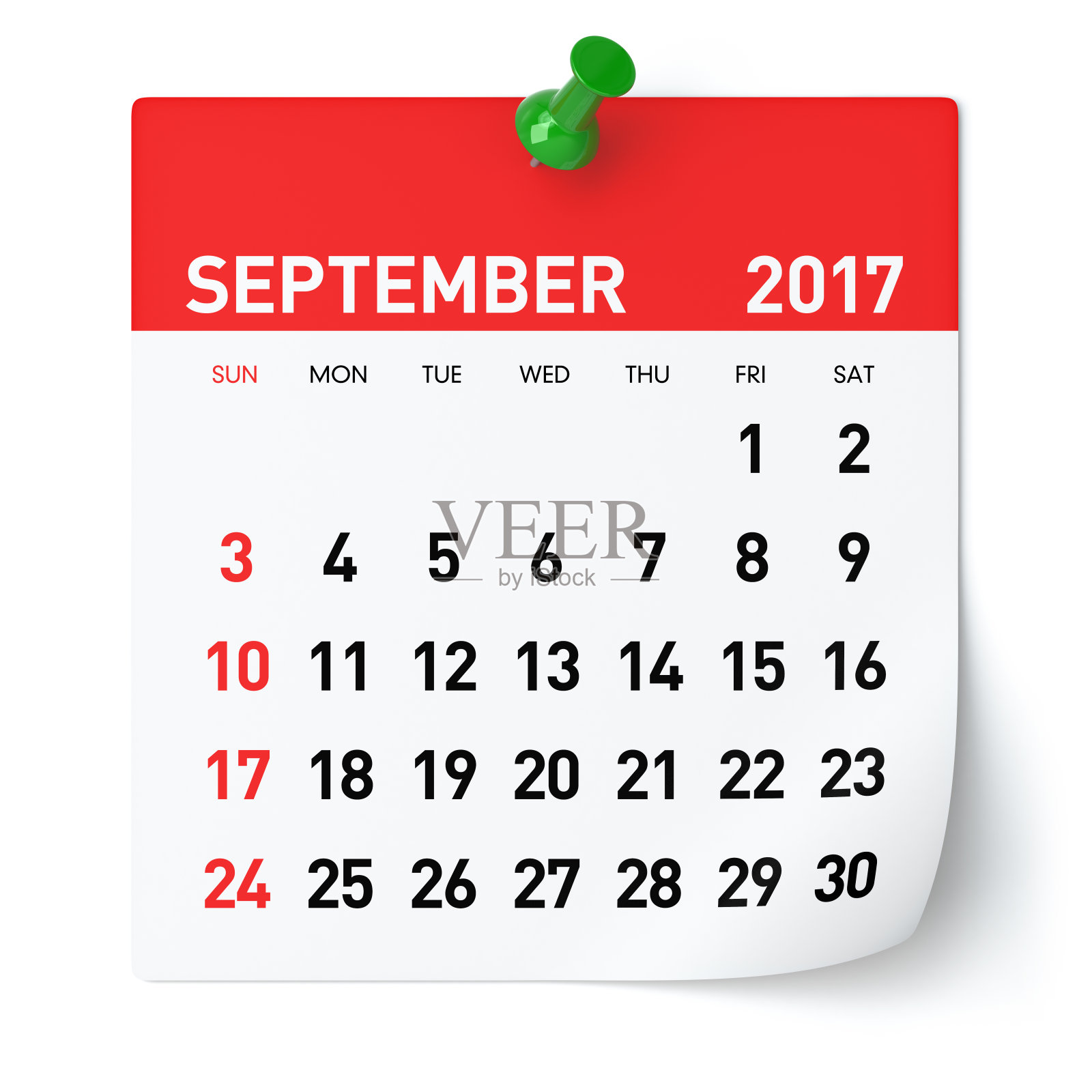 2017年9月-日历照片摄影图片