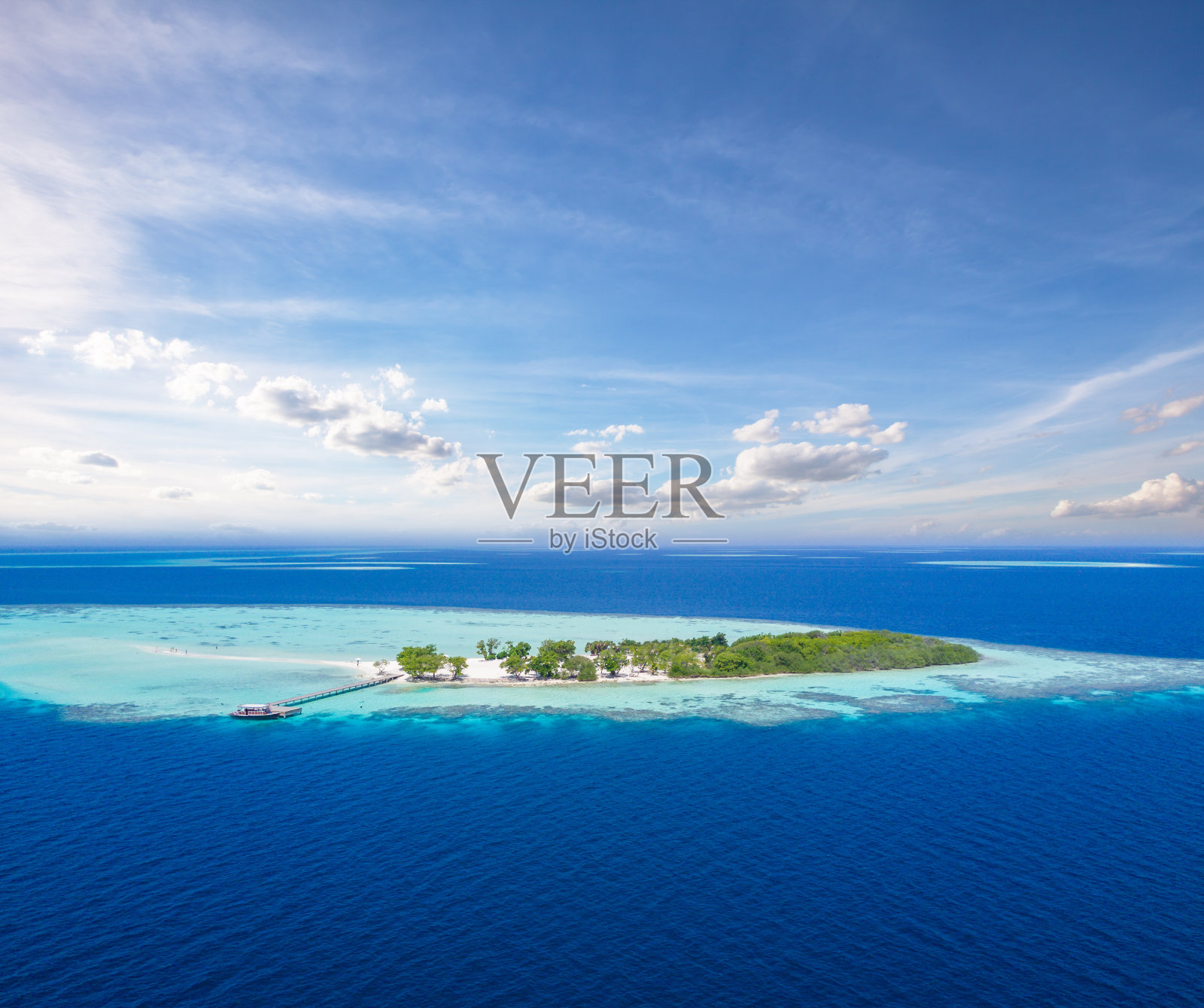马尔代夫美丽的热带小岛照片摄影图片