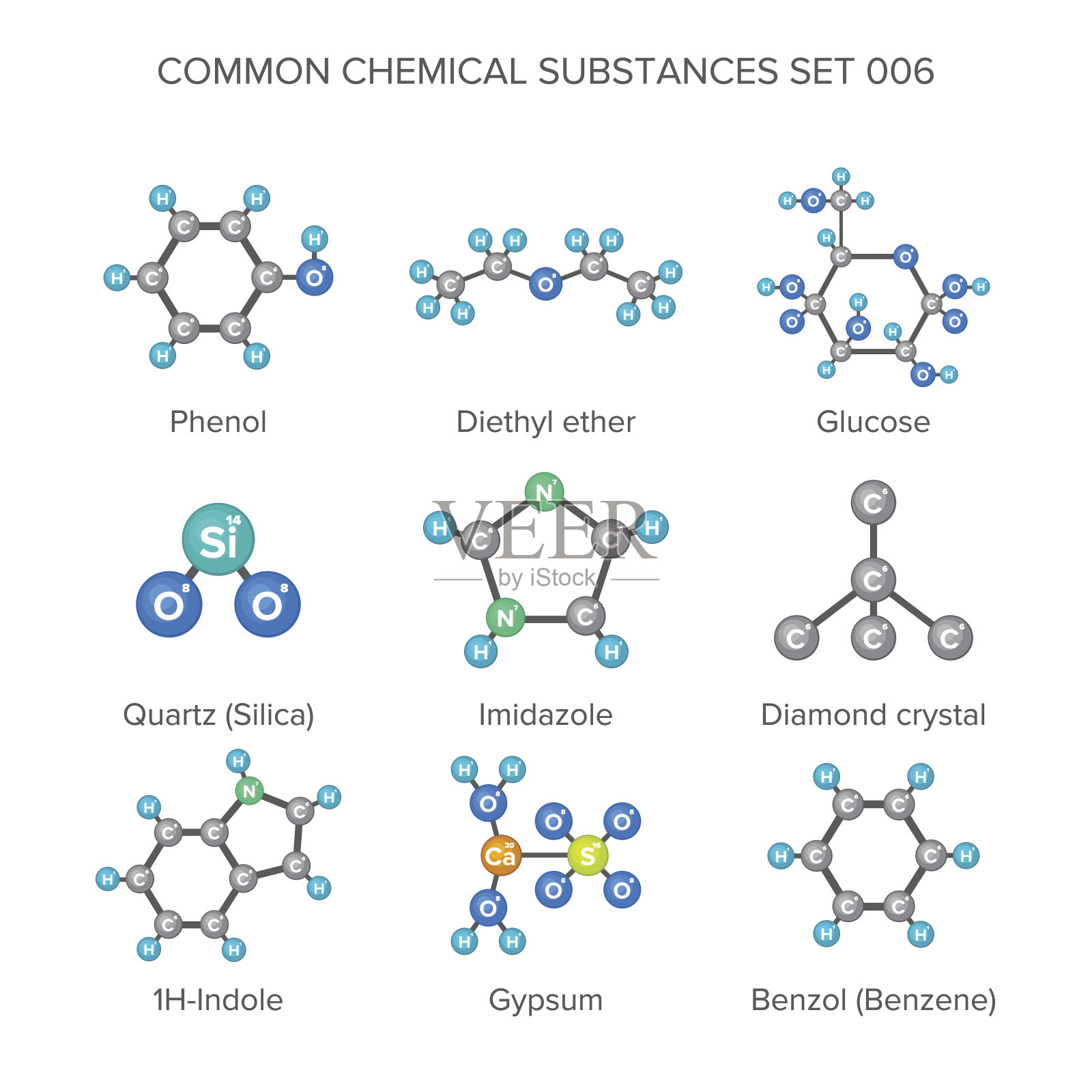 载体化学物质分子结构分离于白色插画图片素材